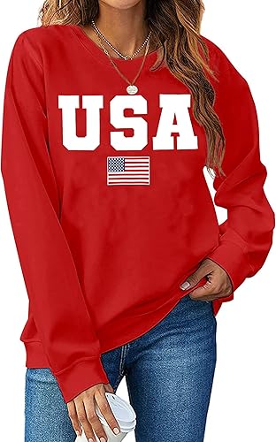 Miniatura 2 de Sudadera de Estados Unidos para mujer, camiseta patriótica con diseño de bandera americana, diseño de estrellas y rayas, para el 4 de julio
