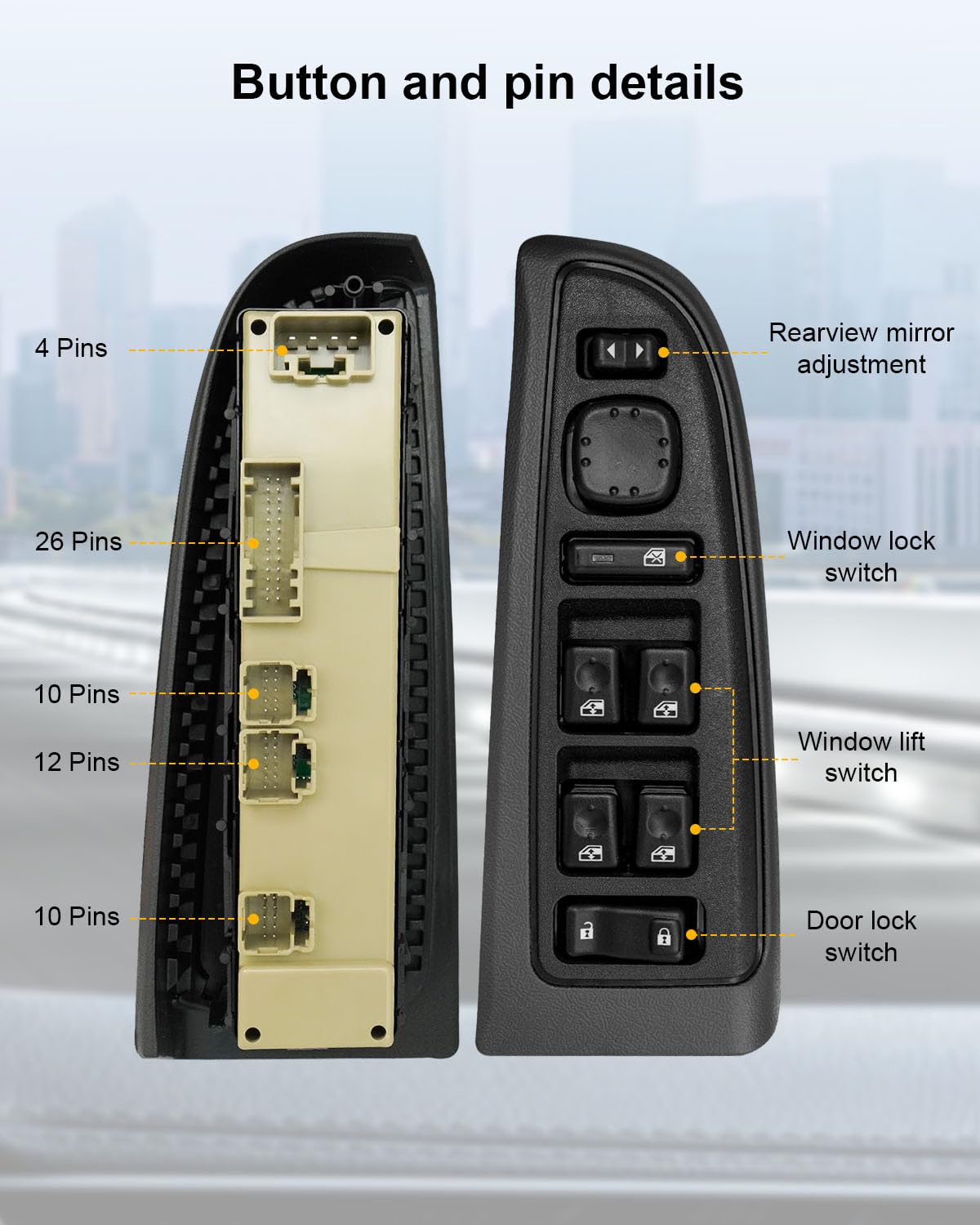 Amazon | 交換用 15883323 フロント運転席側マスターパワーウィンドウ