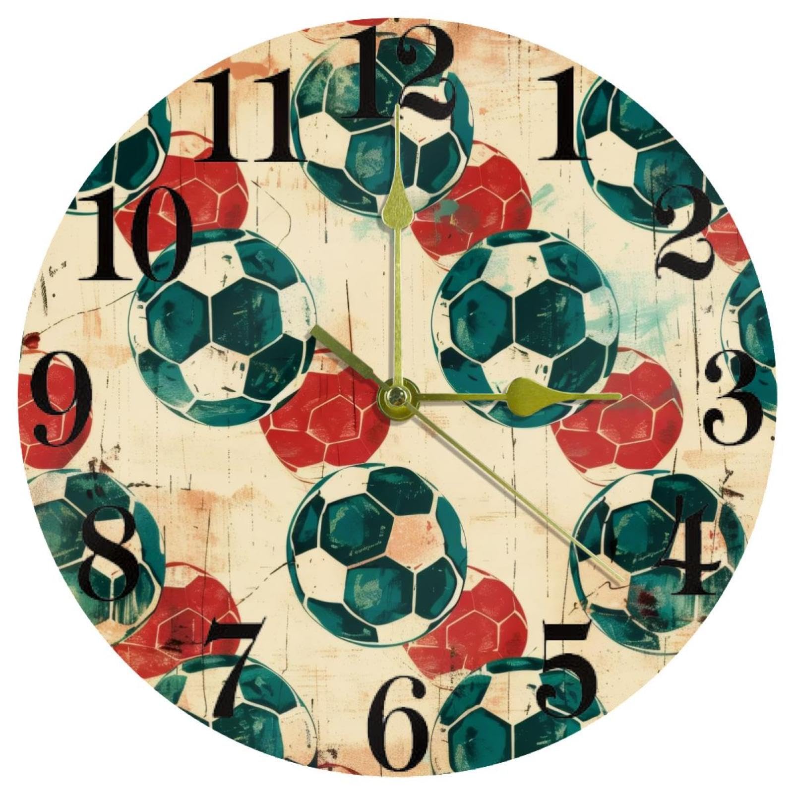 Horloge murale ronde à quartz sans tic-tac pour une concentration totale au bureau