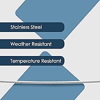 Vista 7 de Houseables Cuerda de alambre, cable recubierto de plástico, cuerda de alambre recubierta de vinilo, enrejado, cable de acero inoxidable 1/16, 500