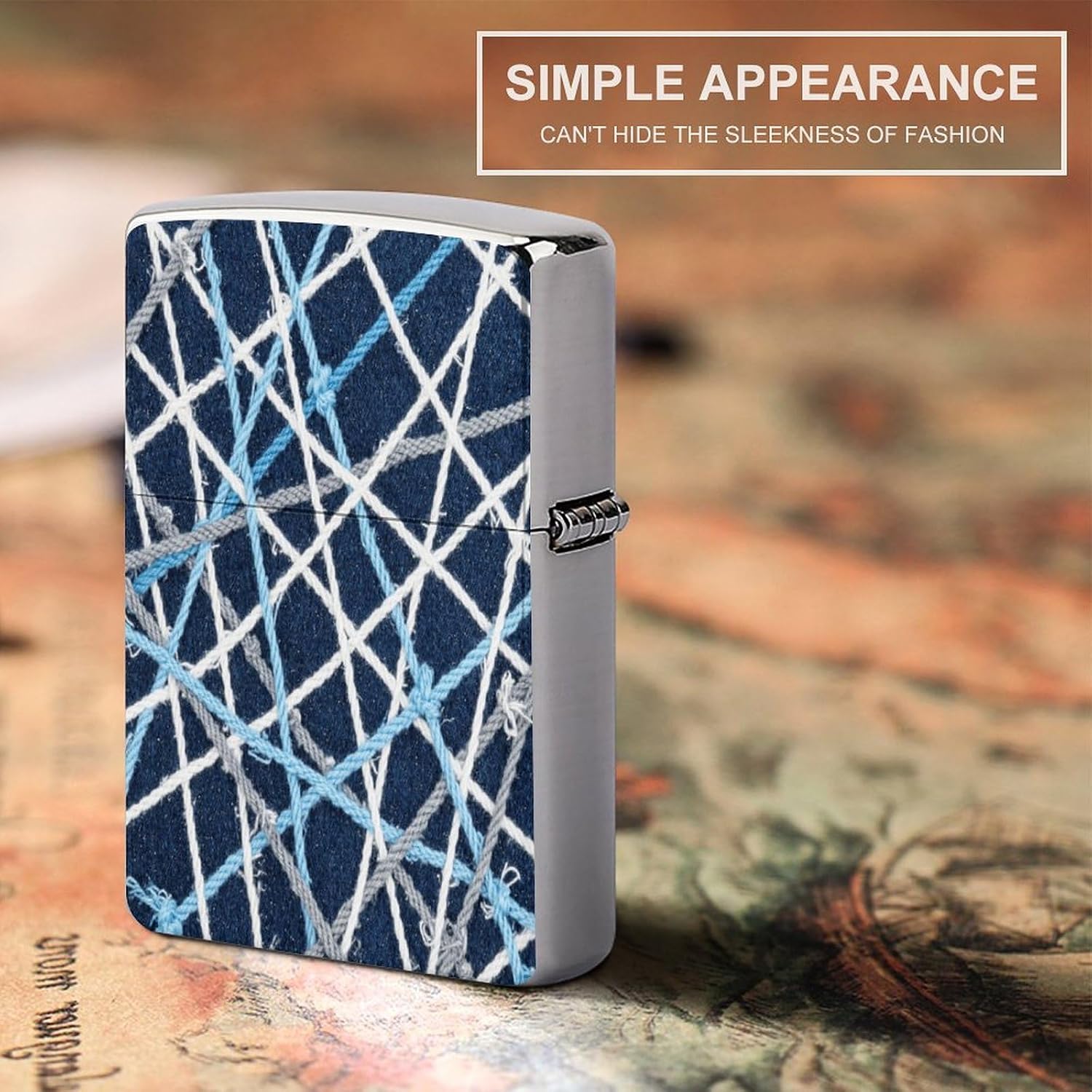 Blue and White Knot Lighter Case Cover Holder Lighter Sleeve