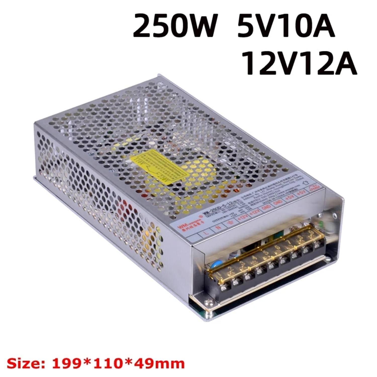 AC to DC 5V 12V Dual Output Switching Power Supply(SE500M)