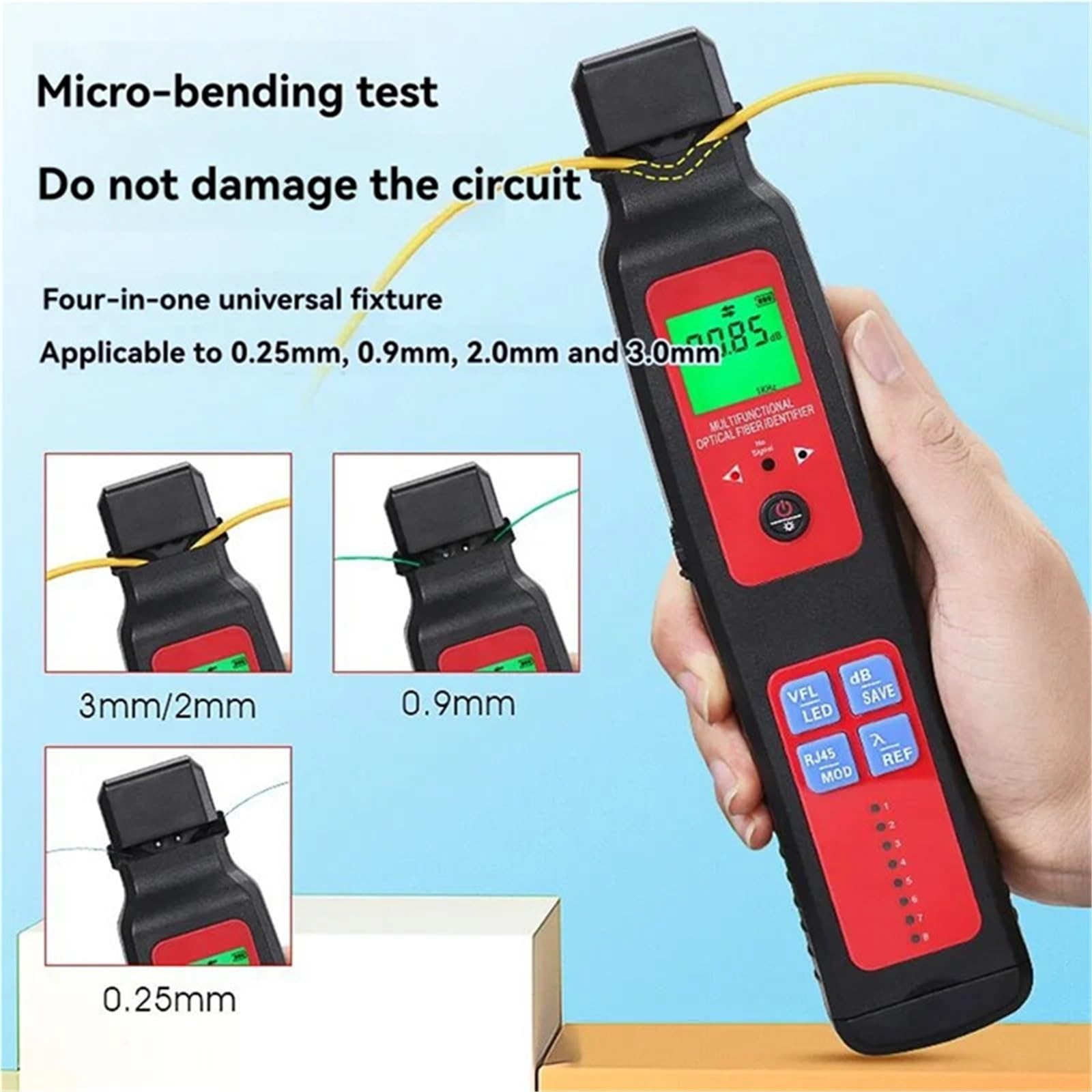 Identyfikator kabla światłowodowego A-507 Funkcjonalność testowania na żywo Tester sieci 5 w 1 Wskaźnik LED Moc optyczna Elektrownia stacji