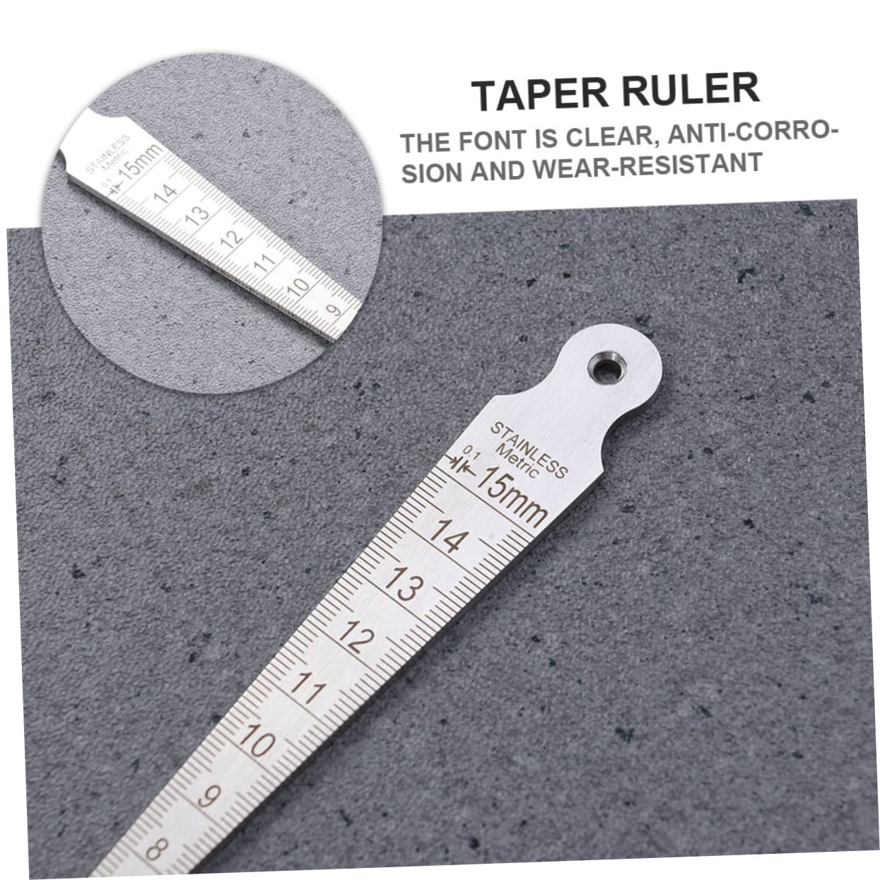 Stainless Steel Welding Depth Ruler Welder Measuring Tool Taper Metric Gauge