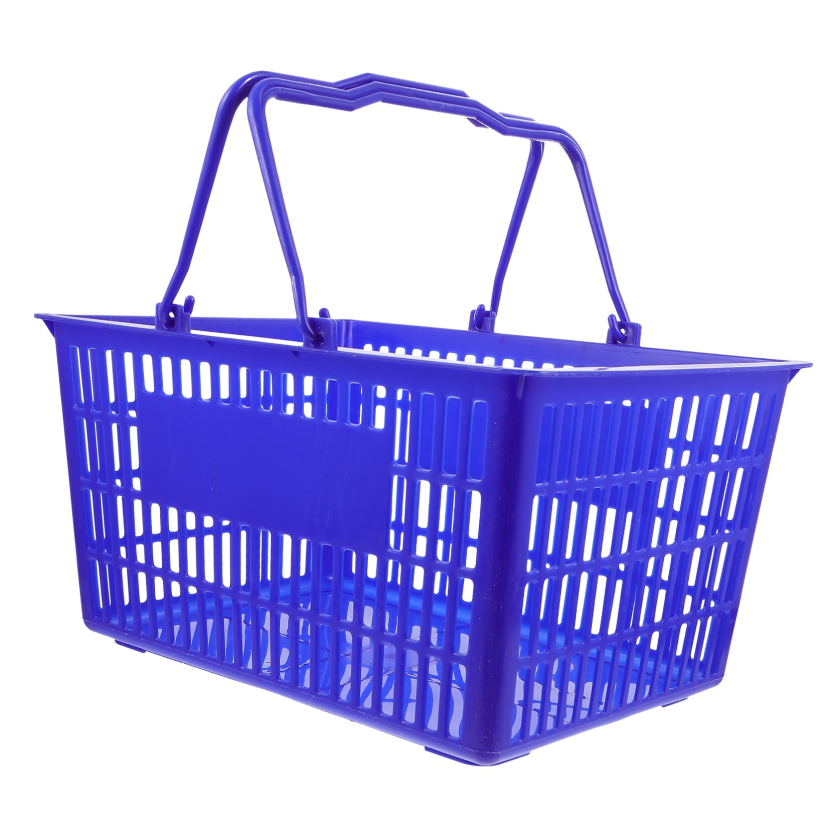 Alipis Plastic Storage Basket Portable Storage Container Shopping Basket for Supermarket Handles Easy to Use