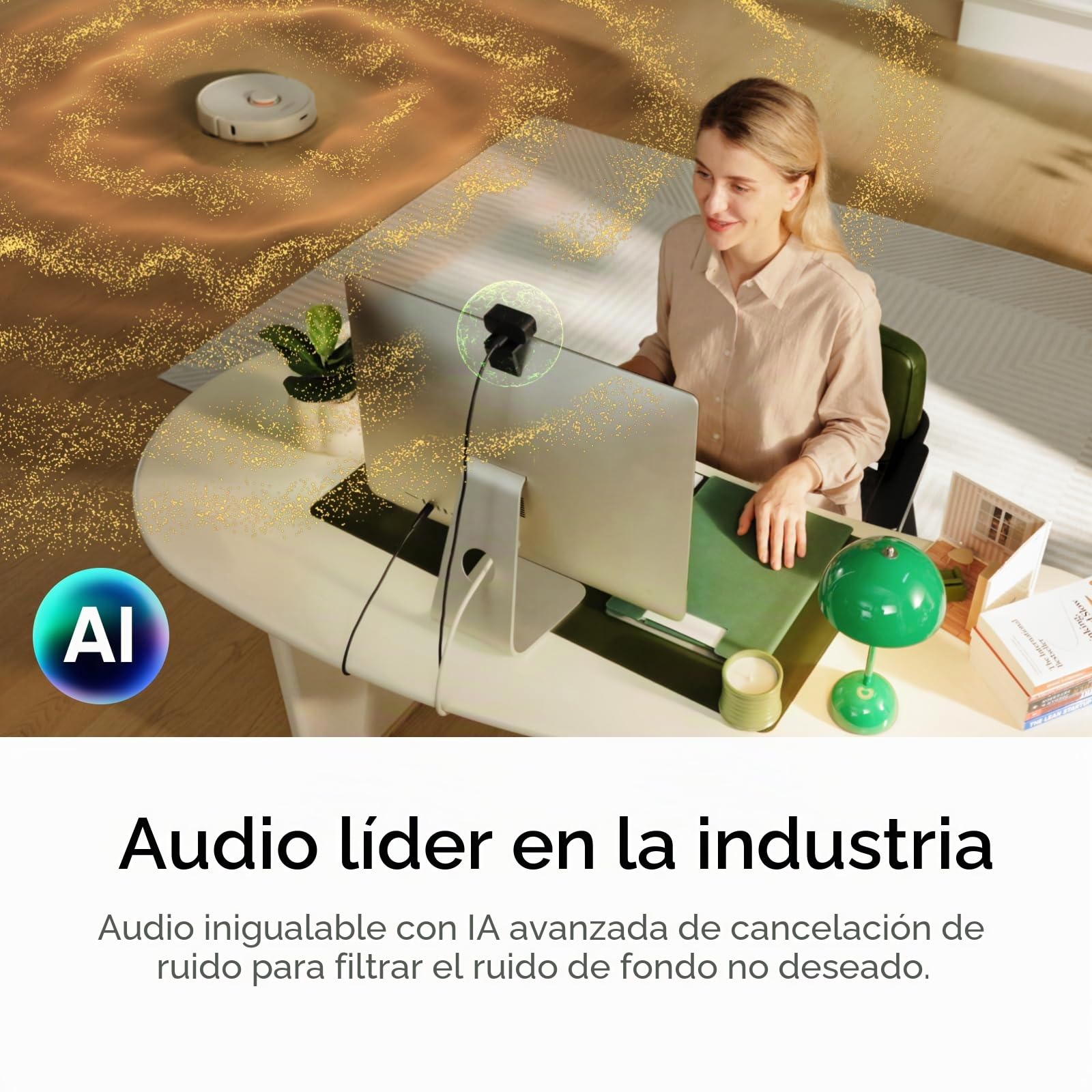 Insta360 Link 2 C Cámara Web 4K alimentada por IA con Sensor de 1/2 Pulgada para Mayor Detalle, Audio Profesional, Control de Gestos, HDR, Seguimiento de IA, Vista de Escritorio y Modo Streamer,