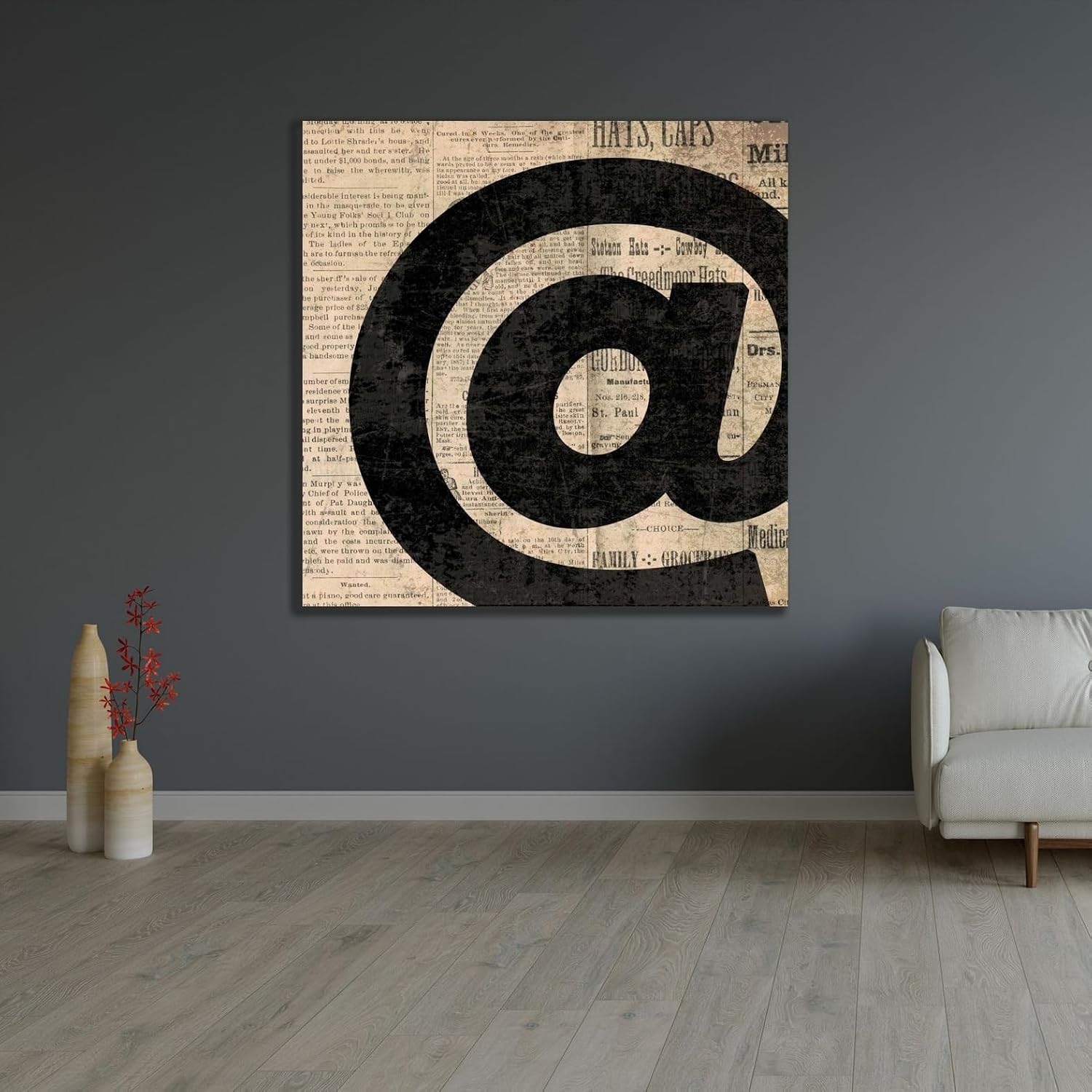 ArtDirect At Symbol Unframed Art Print Giclee Poster by Harbick, N - Ready for Framing with Customization Sizes 8x8, 11x11, 16x16, 24x24, 36x36, and 48x48 Inches