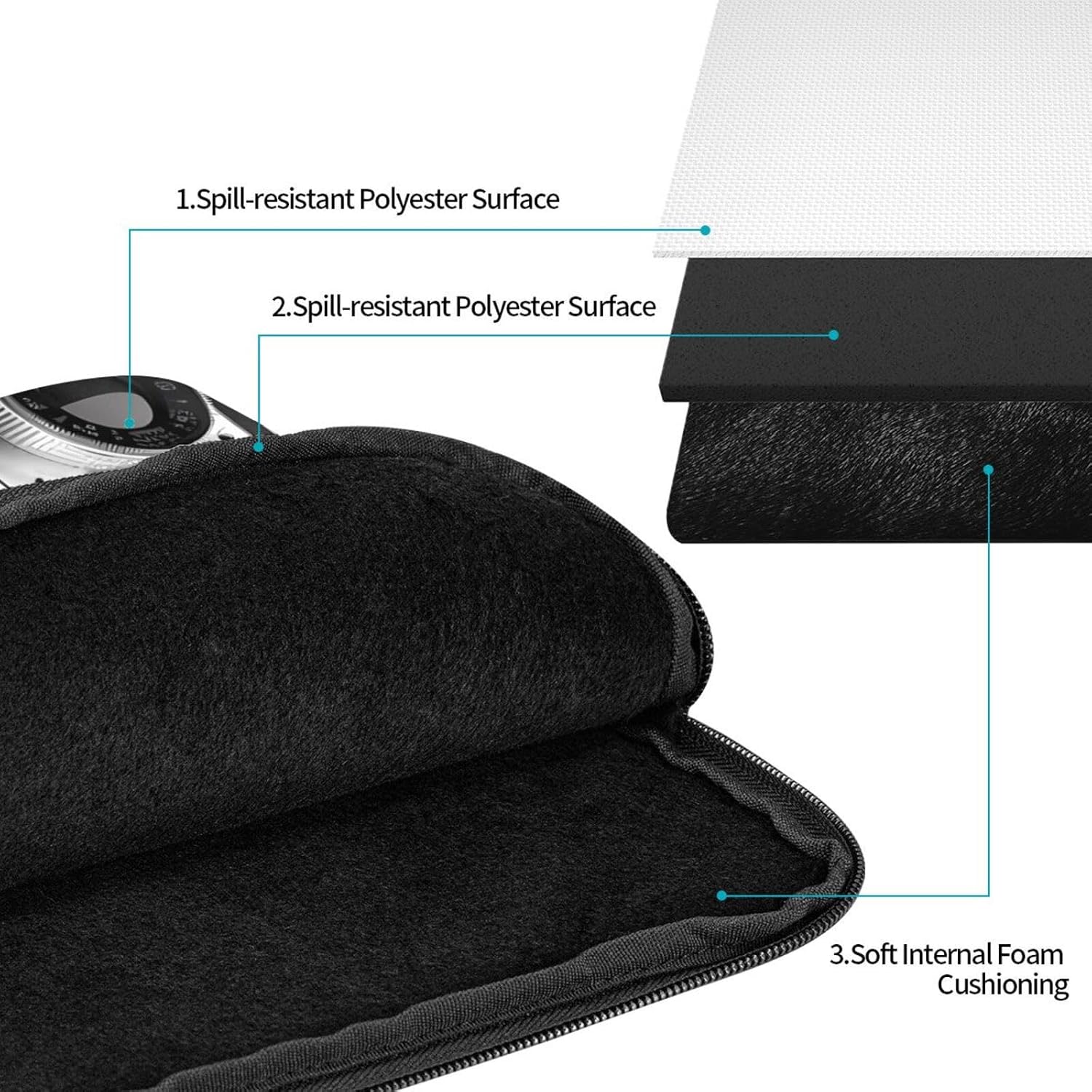12 Inch Laptop Sleeve Bag Waterproof Shockproof Laptop Case Bag Retro Cool Camera Collection Lightweight Tablet Carrying Case image 3