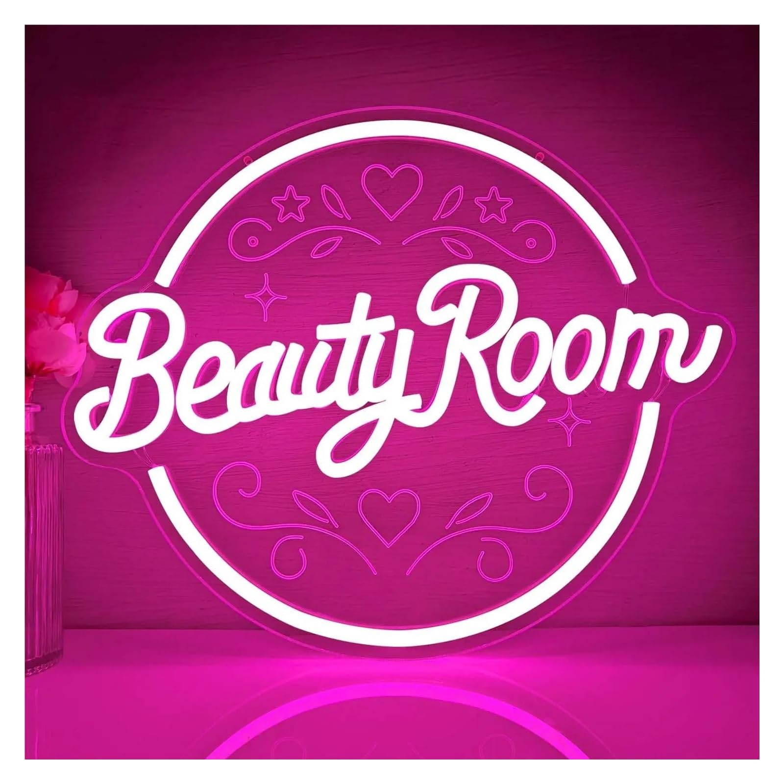 LEMST Sign Lamp Beauty Room Neon Sign Light Dimmable for Makeup Rooms Spa Beauty Nail Studio Esthetician Wall Decor USB Powered 35cmx28.6cm/13.78inx11.26in