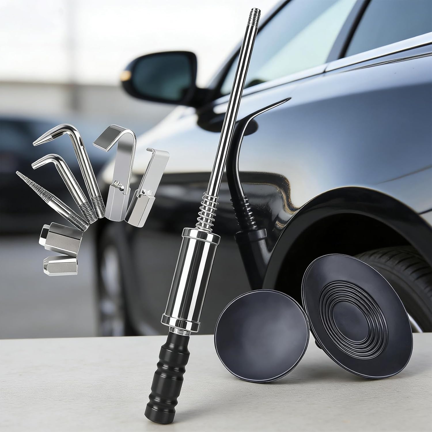 Car Body Paint Dents Removal Tool Nonslip Hammer with Tip Tap Down Tool Scratch Repair Set Repair Hammer