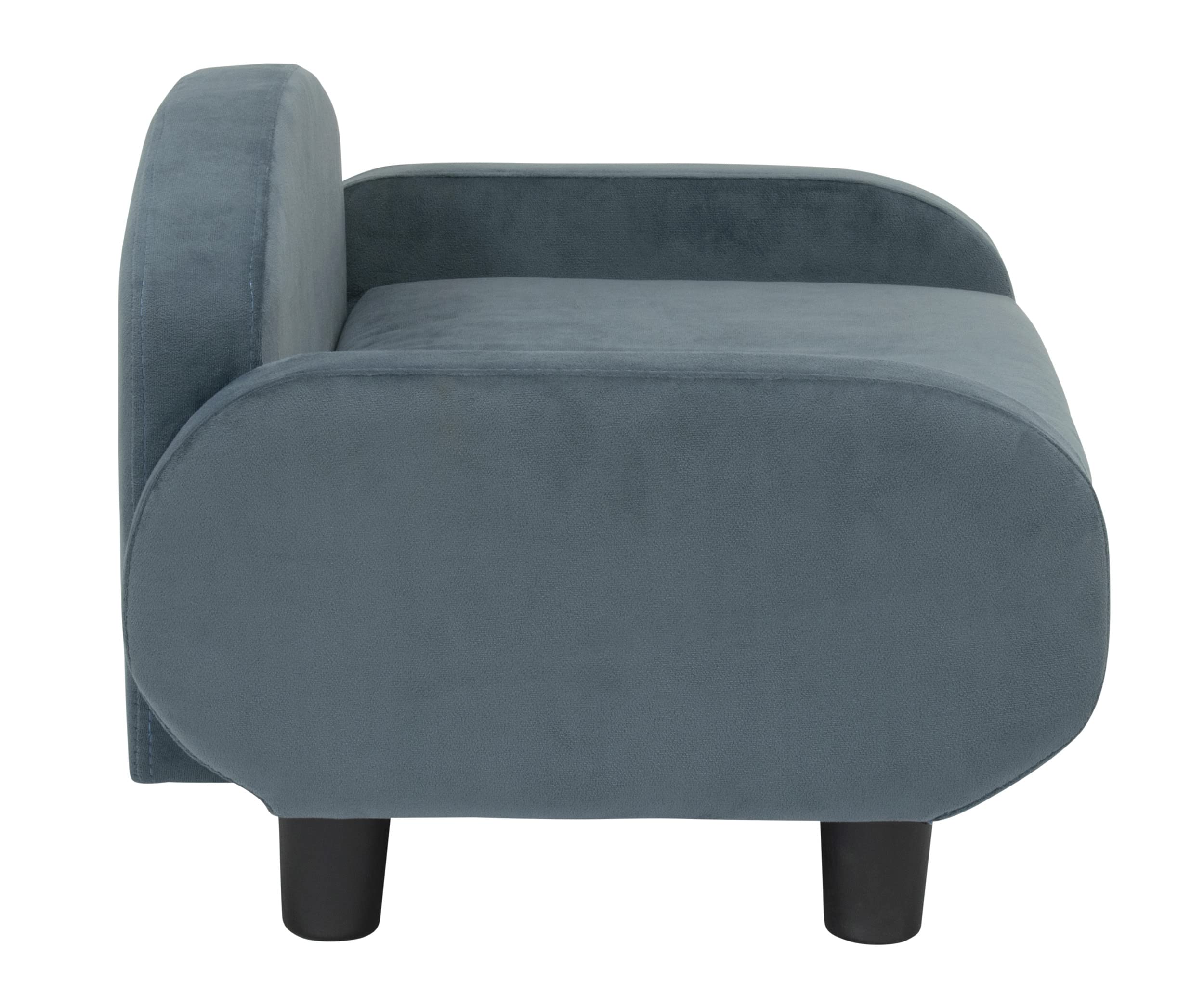 Paws & Purrs Modernes Haustier-Sofa, 80 cm breit, 49,5 cm tief, Liegebett mit tiefer Rückenlehne, Abnehmbarer Matratzenbezug