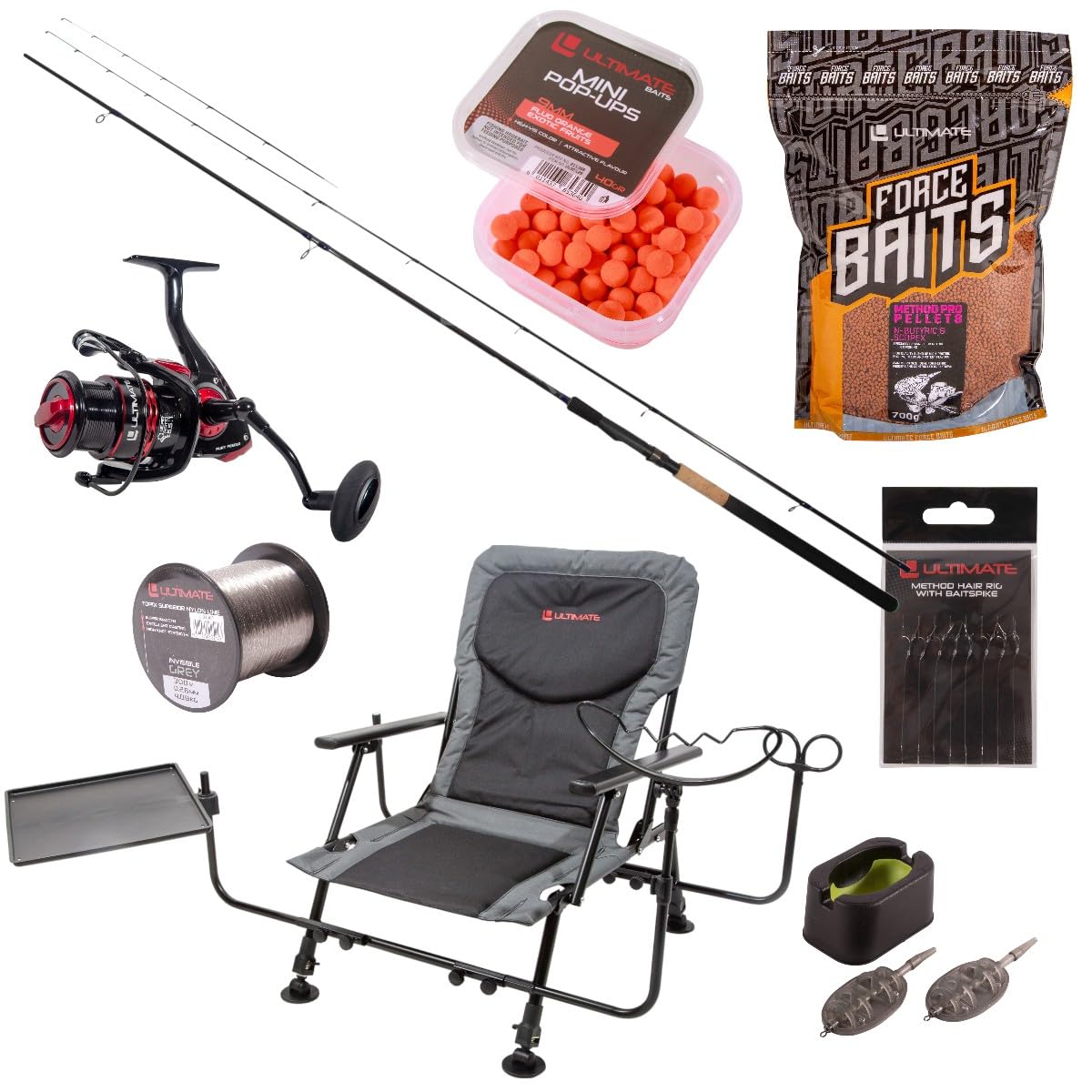 Ultimate Complete Feeder Chair Fishing Set - Carp Fishing Combo