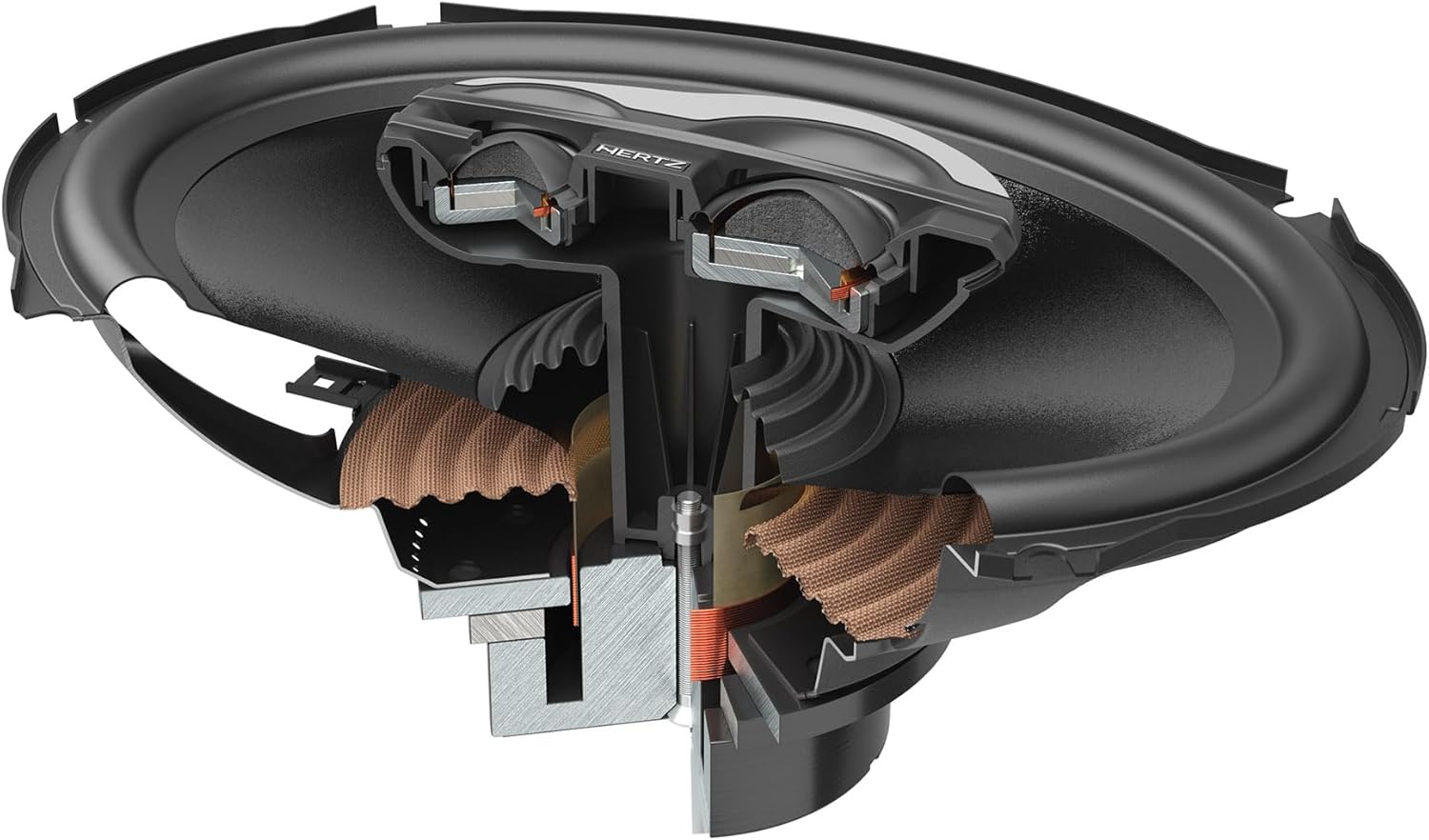 HERTZ SP-4.500 D-Class 4 Channel Amplifier with 1 Pair of SX-165-NEO SPL Show Series 6.5" Two-Way SPL Coaxial Speakers and 1 Pair SX 690 H 6X9 Drop-in 3-Way Speakers Designed Specifically for 2024 HD