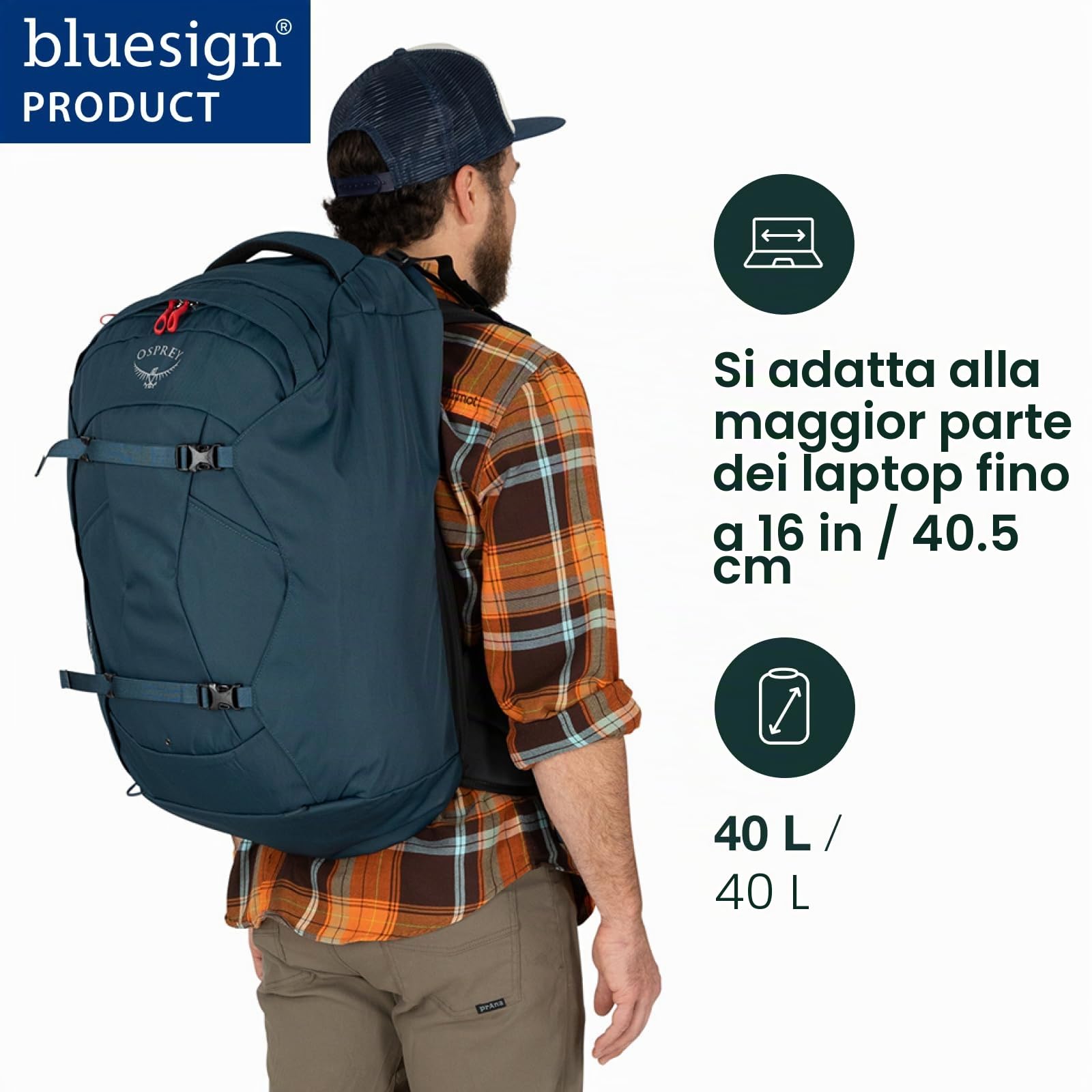 Osprey Farpoint Uomo Zaino da viaggio