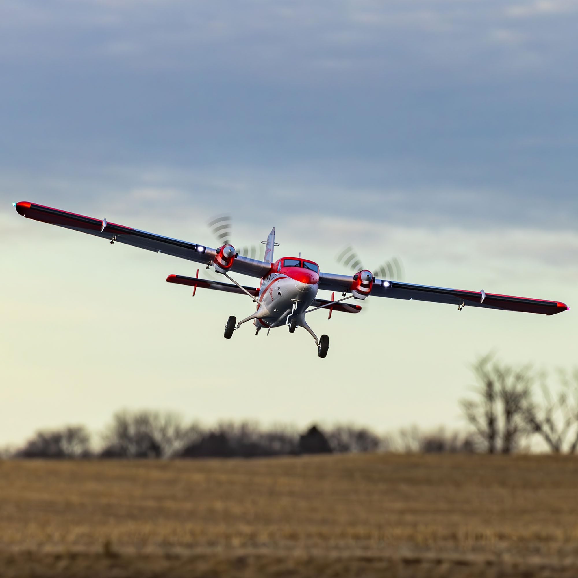 E-Flite DHC‑6 Twin Otter 1,4 m RC Flugzeug PNP – Brushless PNP Scale Modell, STOL, LED‑Beleuchtung, für 3S/4S LiPo (ohne Sender/Akku)