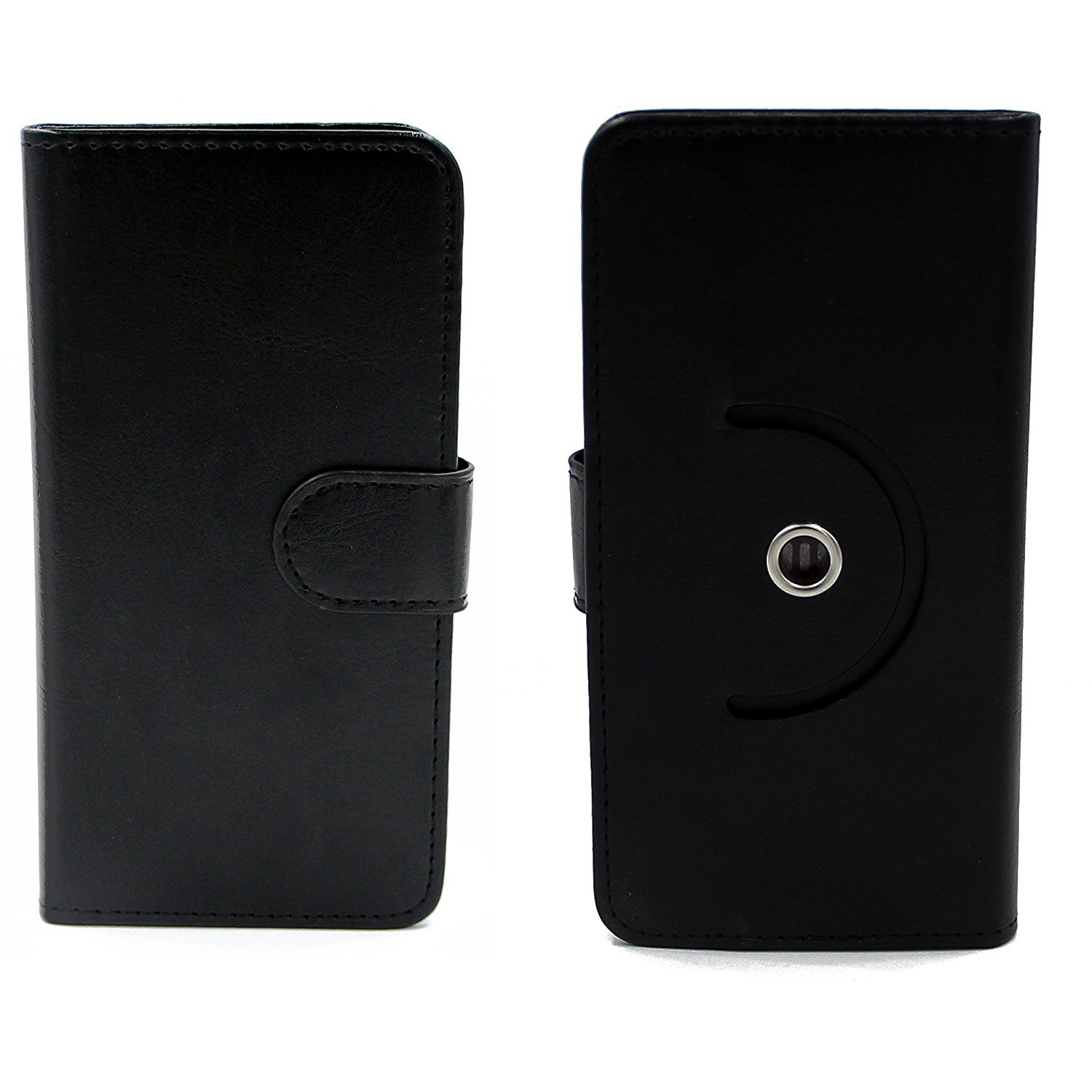 K-S-Trade Custodia Portafoglio A Libro Per Ulefone Armor X7 Pro + Cuffie In-Ear (Nero)