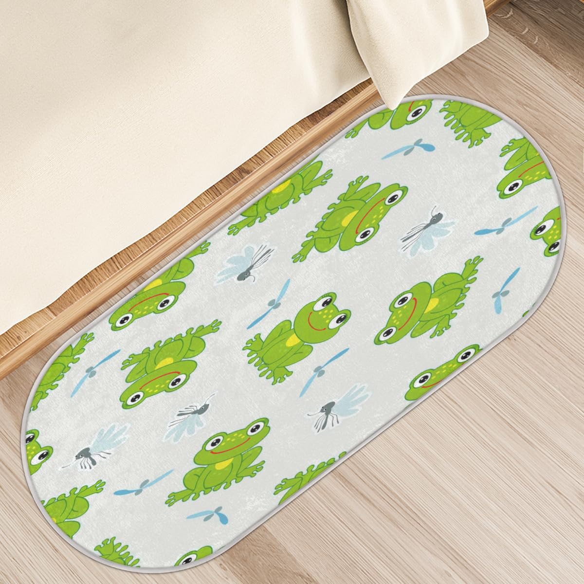Tapis de sol antidérapant grenouille amusante 50x120 pour chambre et salle de bain