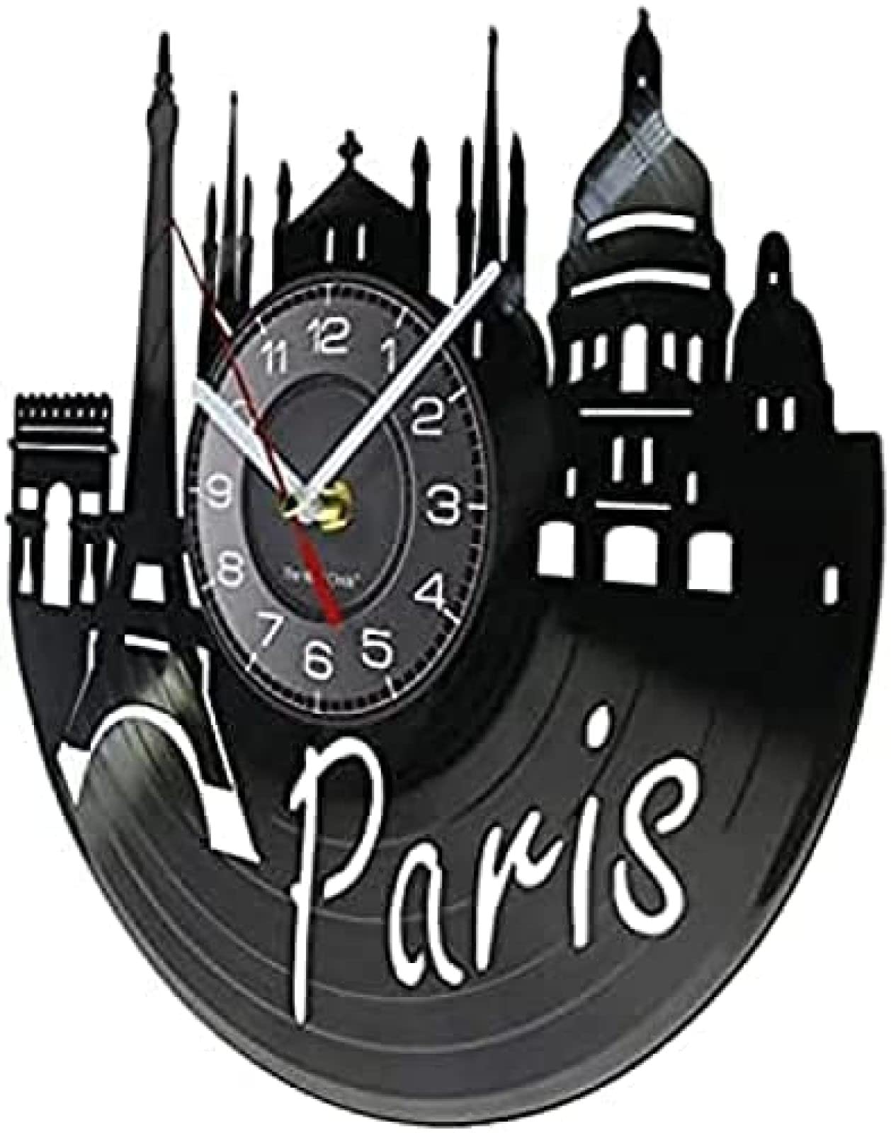 オリジナルイラスト　壁掛け時計 Amazon.co.jp: 掛け時計, 子供の素敵な絵を描く地球のコンセプト