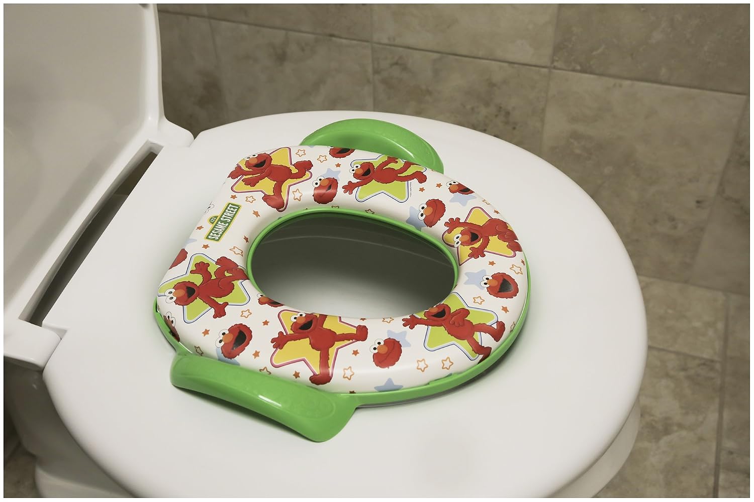Sesame St Soft Potty Seat, Elmo Superstar"