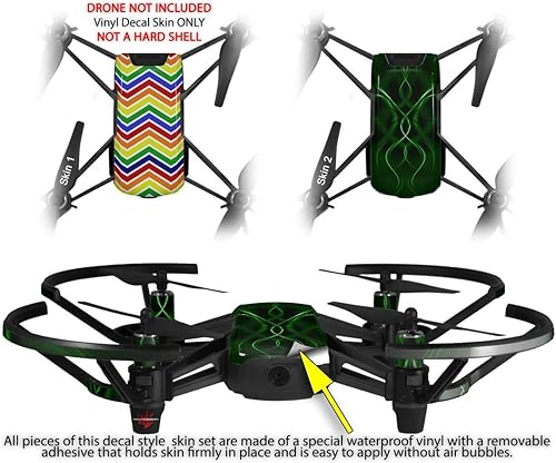 Miniatura 2 de Skin Wrap 2 Pack para DJI Ryze Tello Drone Zig Zag arco iris Drone No Incluidas