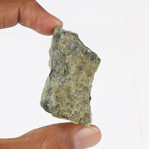 Miniatura 2 de GEMHUB Especímenes minerales de prehnita verde áspero natural de 301 ct, prehnita para curar