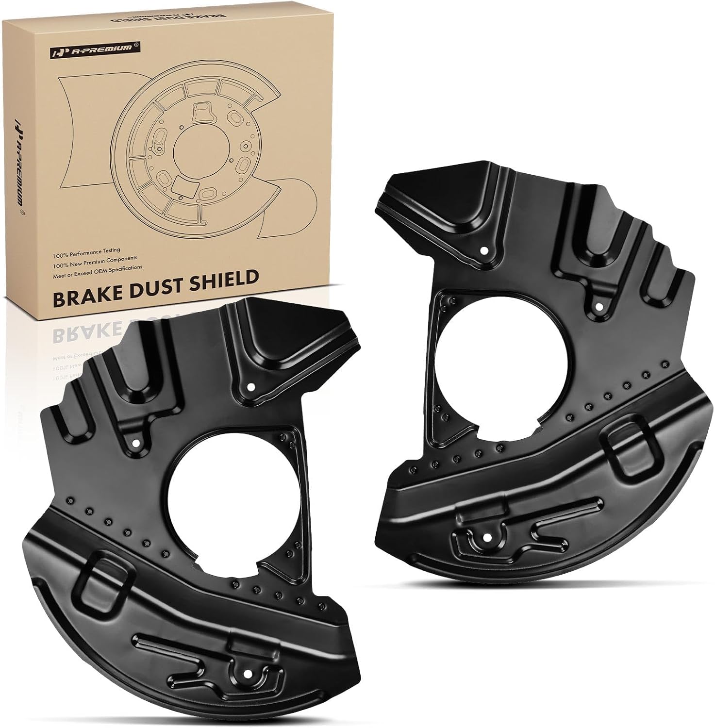 A-Premium Front Driver and Passenger Side Brake Dust Shield Compatible with Select BMW Models - E53 Series X5 2000-2006 - Replace# 34116756901, 2-PC Set