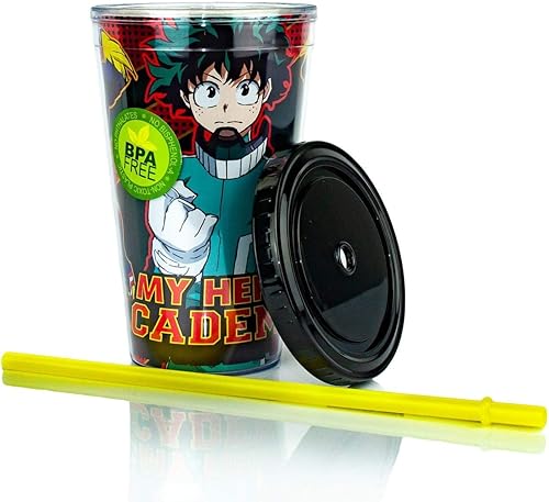 Miniatura 4 de My Hero Academia Vaso de plástico  Mercancía de anime y manga con licencia  16 onzas de plástico sin BPA  Perfecto para el hogar, la escuela, viajes