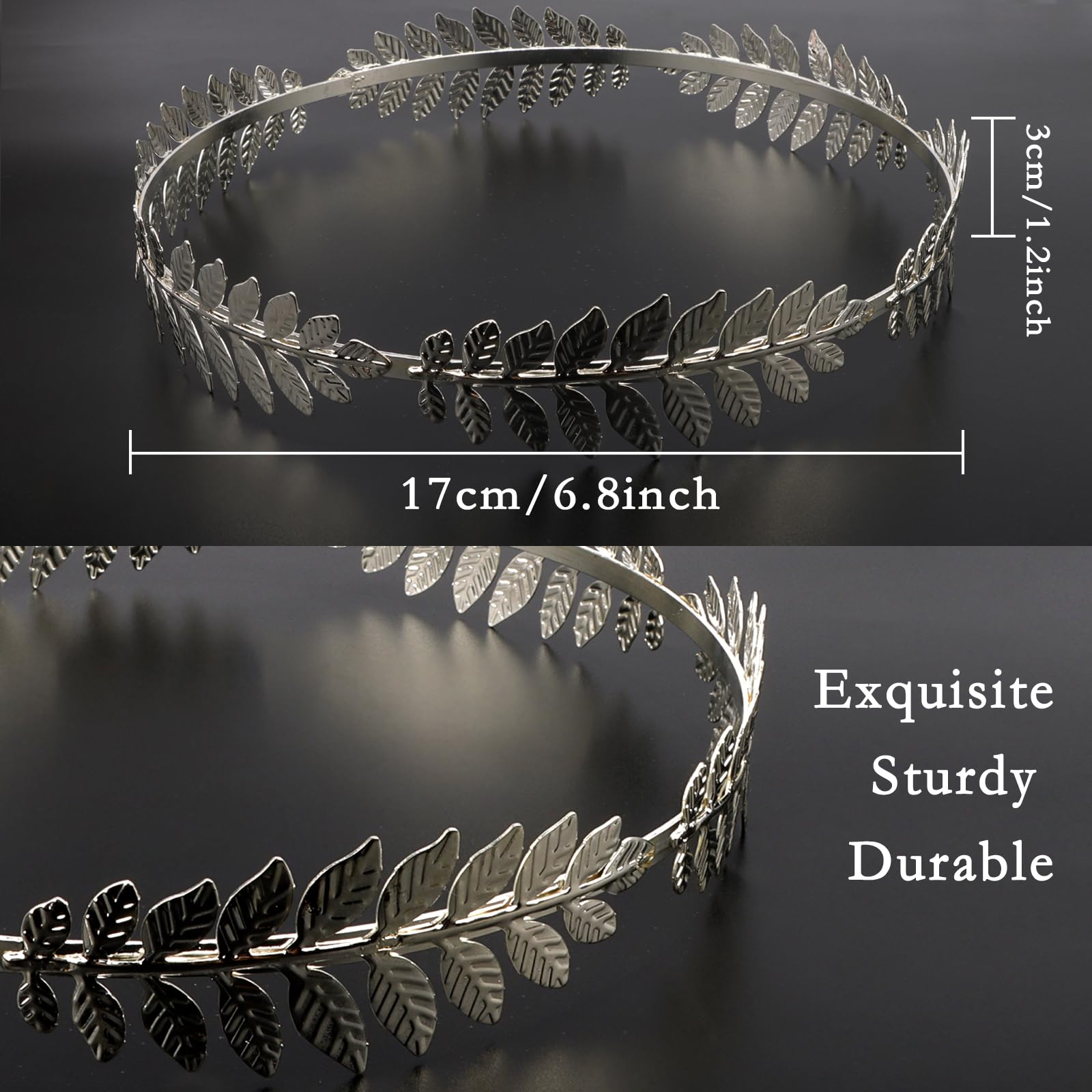 Women\'s Gianna Silver Crye Wreath Headband Czarina Headband -- Crystal – Jennifer Behr LLC main image 3