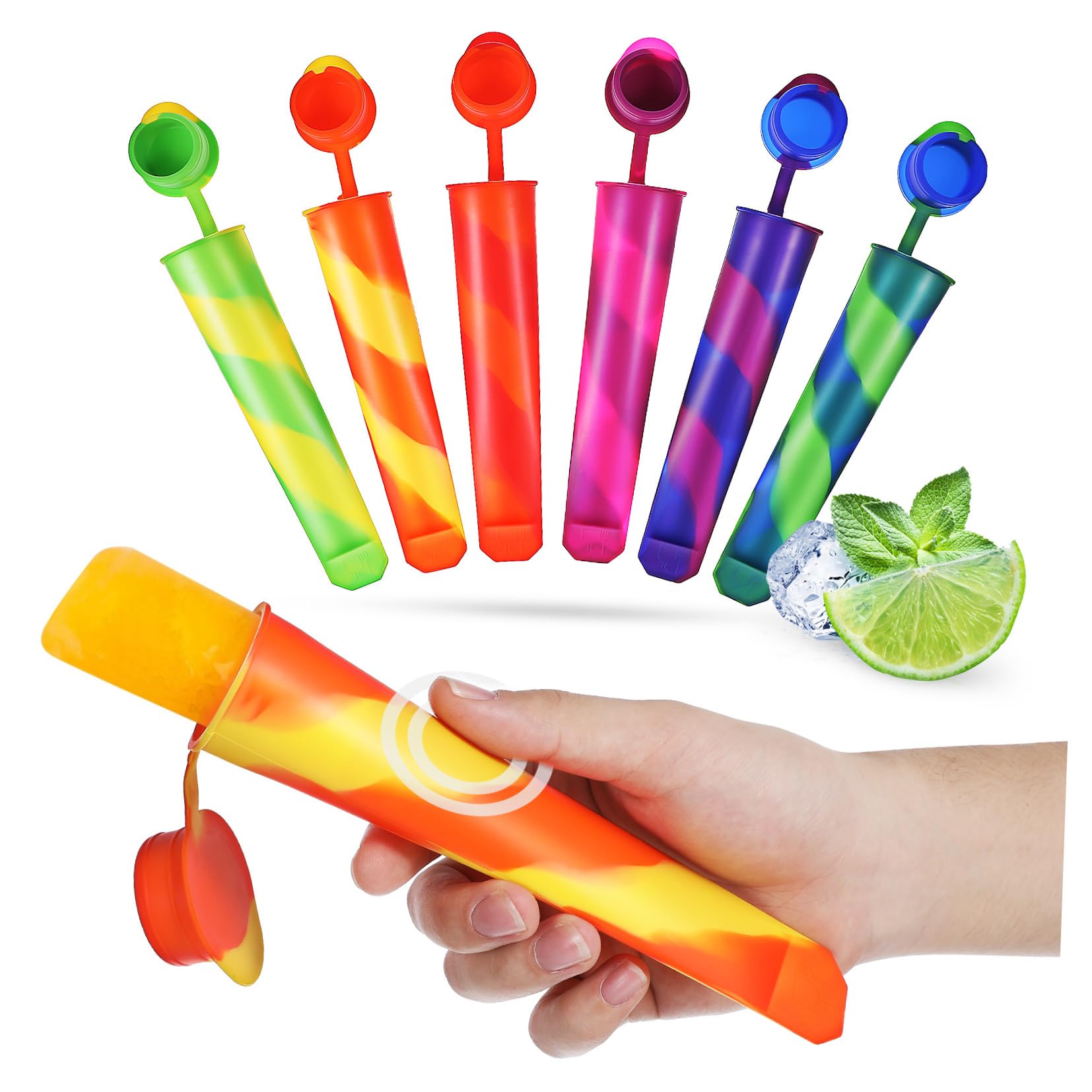 Alipis 12pièces Moules à Silicone De Et Tubes De Yogourt Pour Desserts Maison Pour Garçon Fille Et Adultes