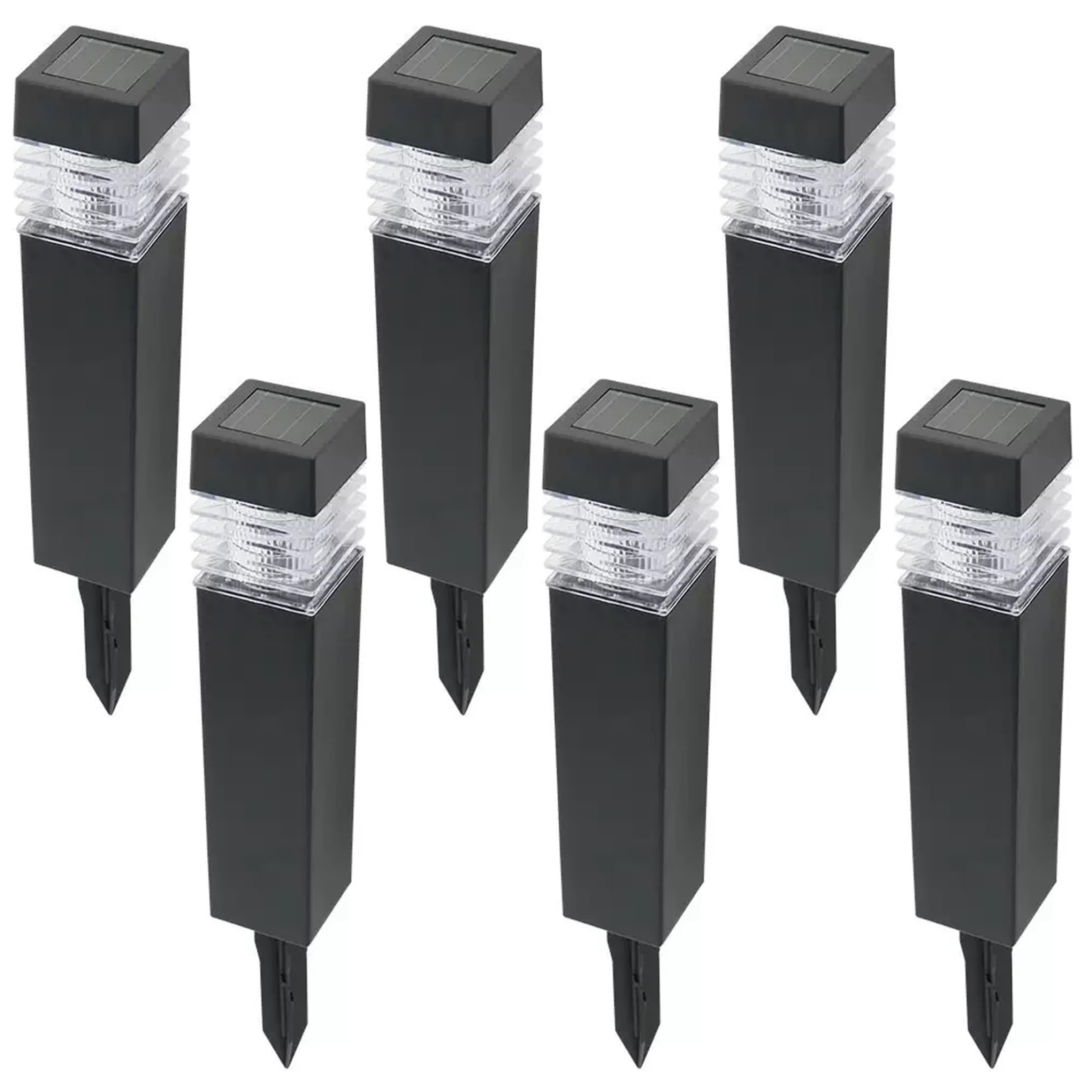 Solar Pathway Lights Waterproof, Solar Landscape Lights Outdoor, Ip65 Waterproof LED Garden Light for Lawn Yard, Black Outdoor Ground Pathway
