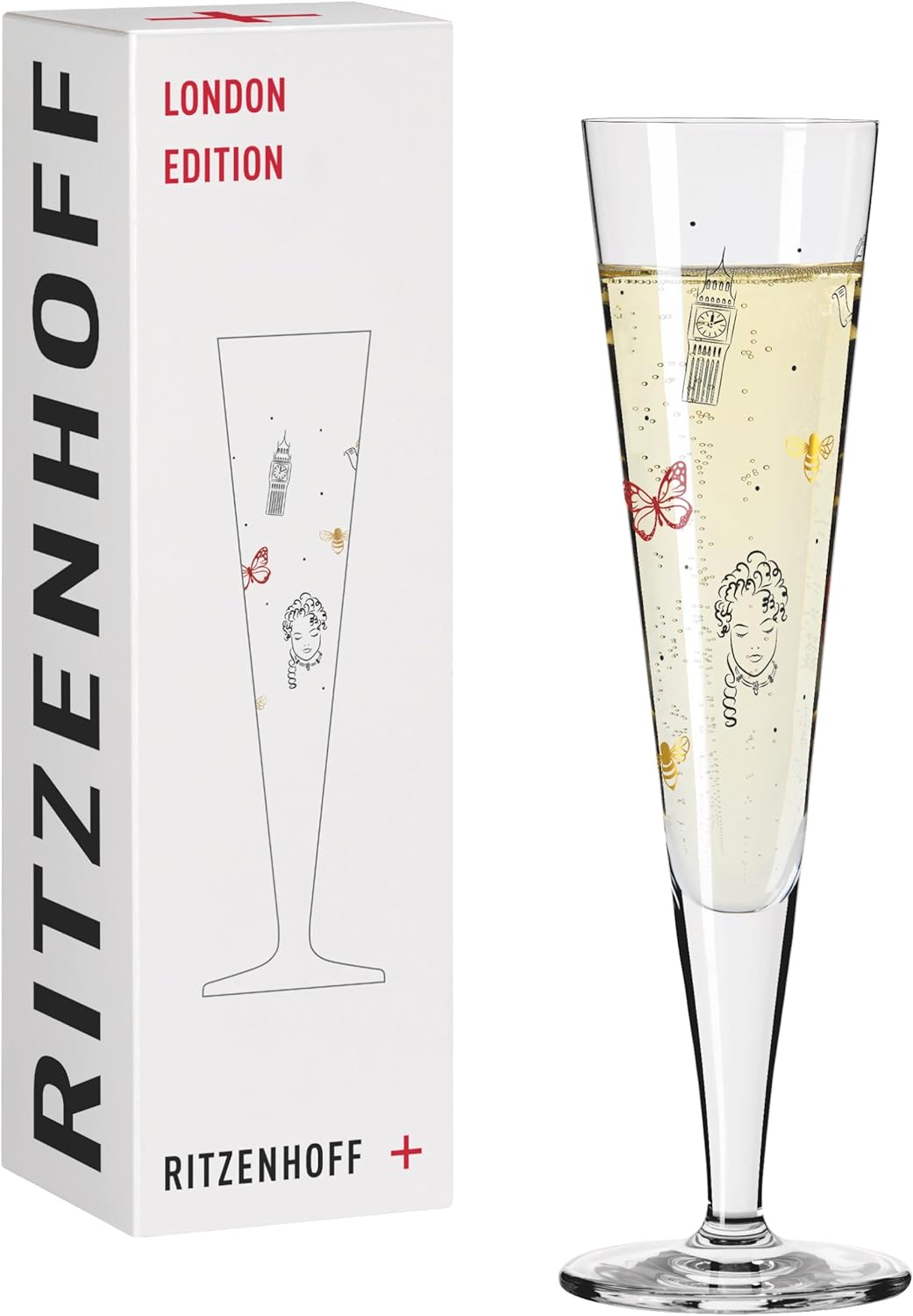 RITZENHOFF London Edition 1072006 Champagne Glass 200 ml Design Champus Flute Multi-Coloured Made in Germany