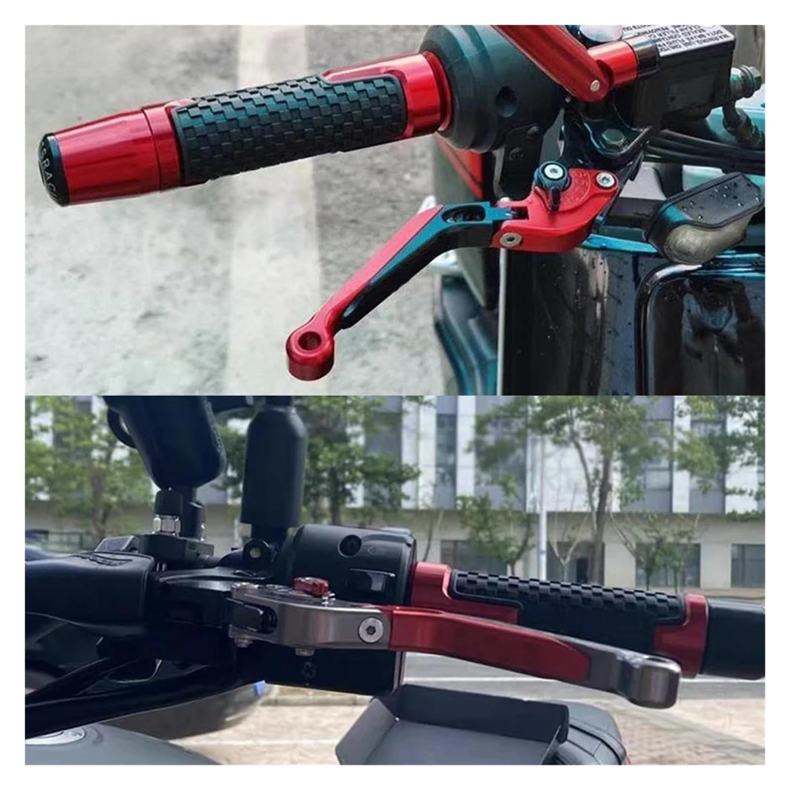 Kit EmpuñAduras Manillar para HO&NDA CBF600SA 2006-2007 Accesorios De Moto Palancas De Embrague De Freno Extensibles Ajustables Empuñaduras De Manillar(3)