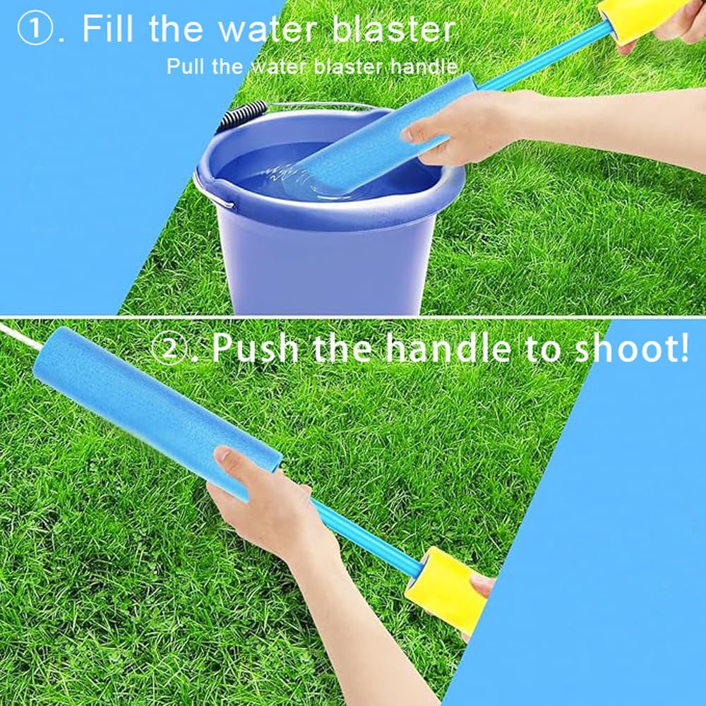 Lot De 6 Pistolets à Eau En Mousse EVA – Mécanisme à Traction, Portée 6-9m – Idéal Plage, Piscine, Jardin Pour Enfants