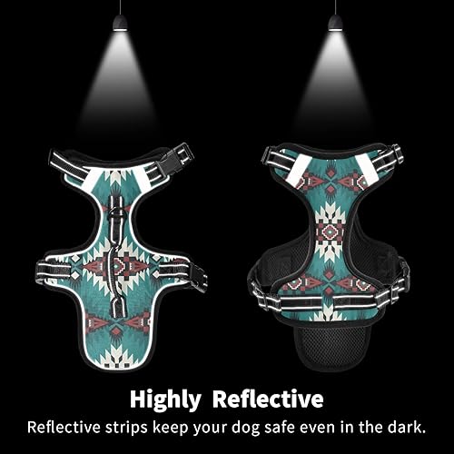 Miniatura 2 de Arnés de chaleco para perros y gatos, color verde, rojo, blanco, nativo americano, indio, suroeste, azteca, étnico, tribal, étnico, tribal, Multi