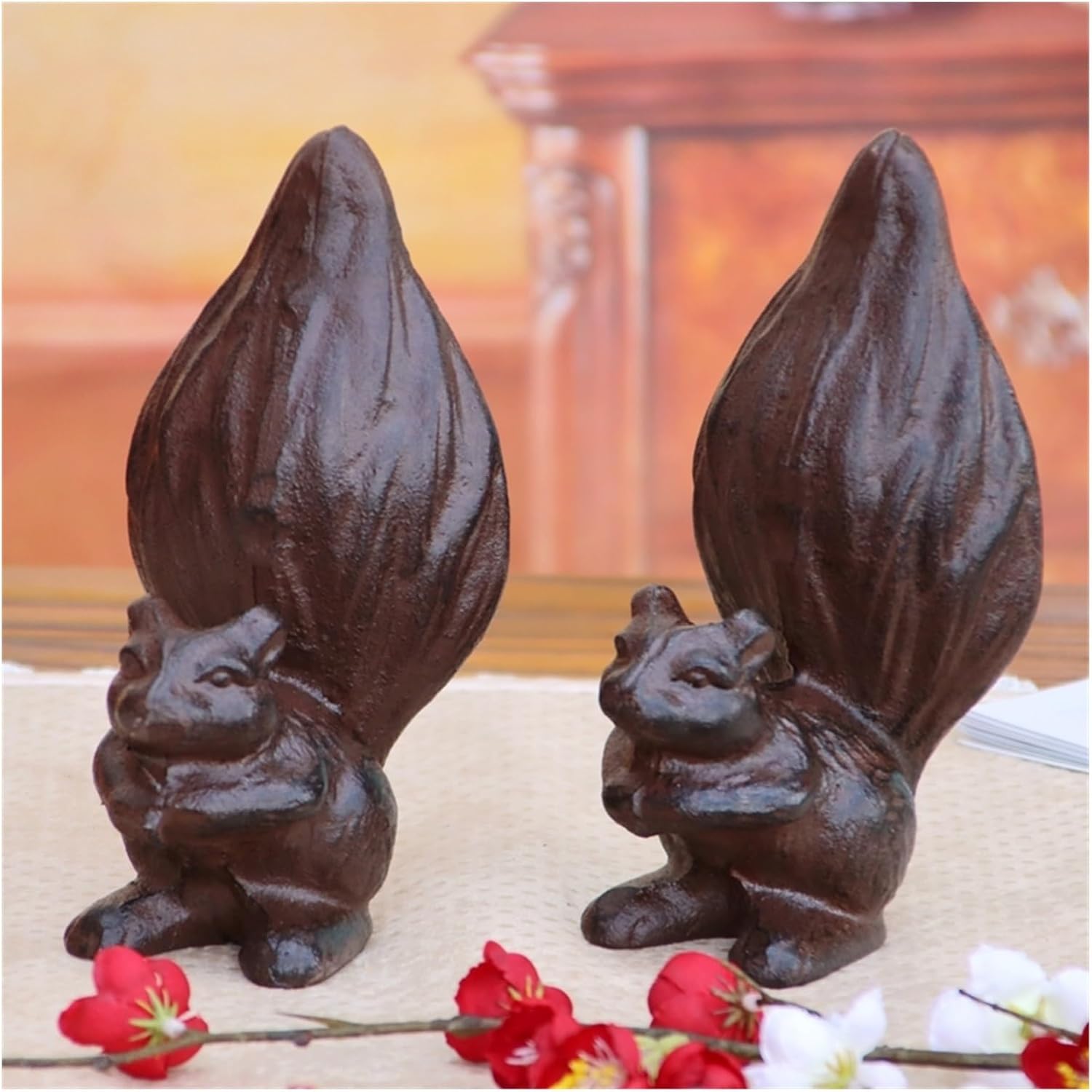 GLigeT ブックエンド ブックエンド ユニークな鋳鉄製装飾ブックエンド