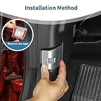 Vista 7 de para F150 Plata Interruptor de Liberación del Capó Cubierta de Embellecedor para Ford F150 2009 en adelante Accesorios Interiores Plata