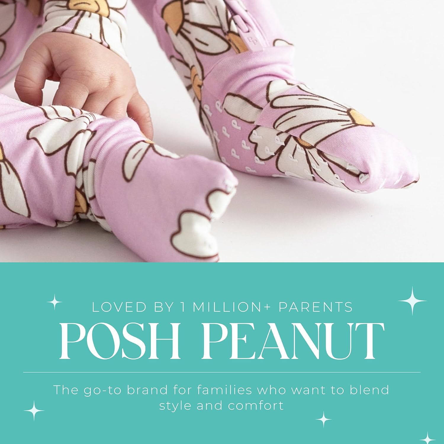 Posh Peanut Convertible Baby Sleepers - Girls Footless Baby Pajamas with 2 Way Zipper for Easy Diaper Changes - Image 5