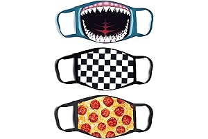 Boys' 3-Pack: Fashionable Protection, Reusable Face Mask for Ages 3-7