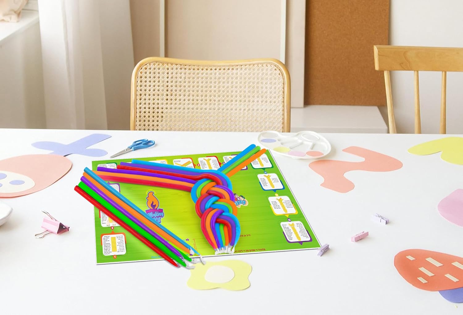Izzy 'n' Dizzy Havdalah Candle Making Kit - DIY Candle Making Kits - Braided Havdalah Wax Candle Making Kit - Create Your Own Braided Havdalah Candle - Multicolored