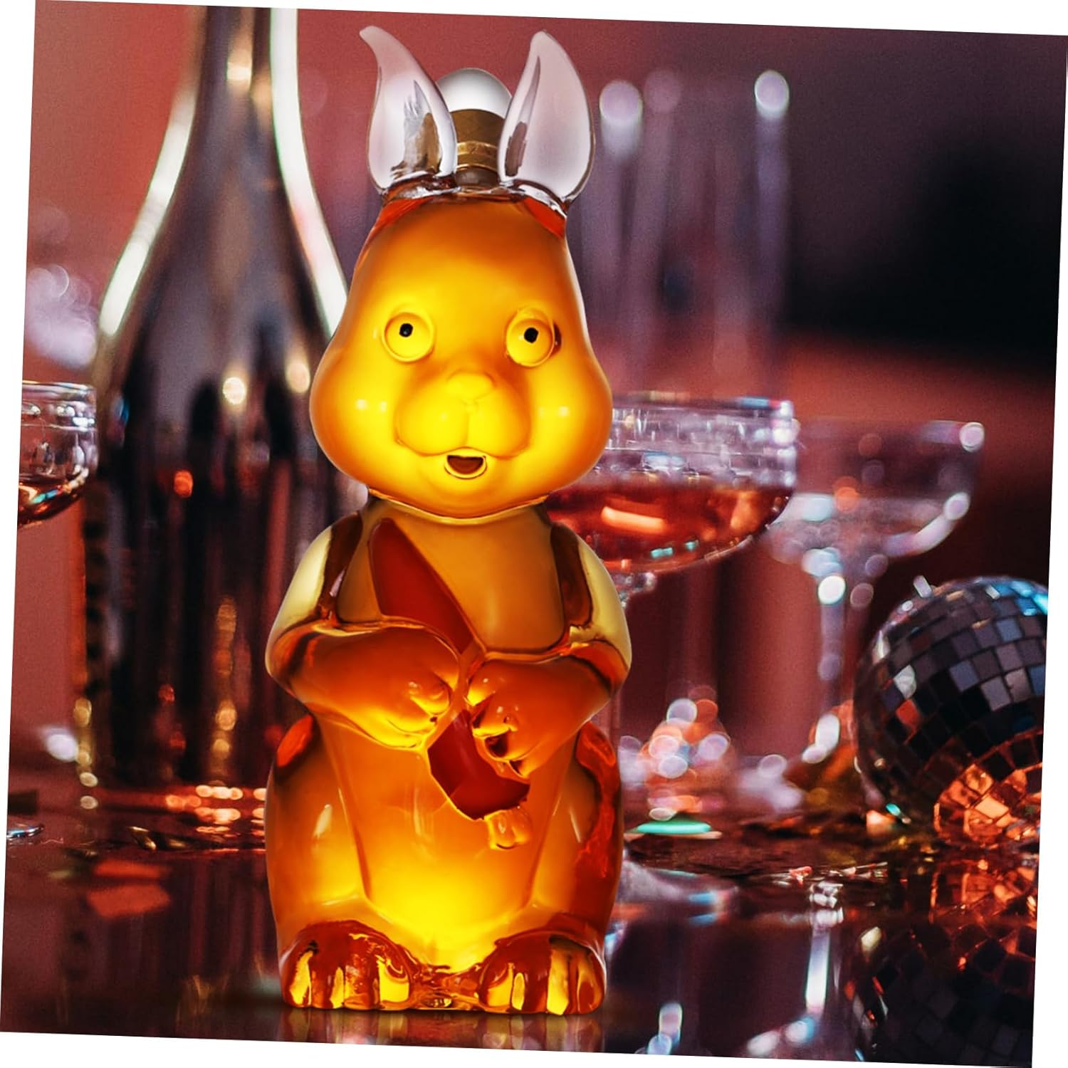 Bunny Shaped Wine Bottle Decorative Ginseng Container for Home Brewing Unique Easter for Wine for Indoor and Outdoor Use