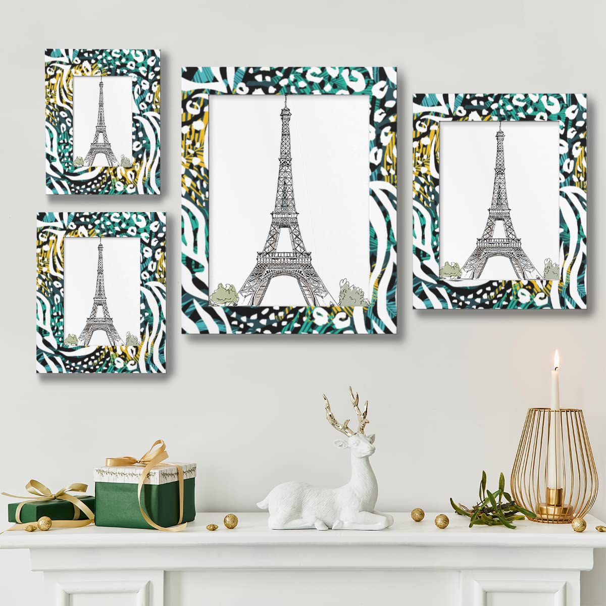 抽象タイルアート 木製フレーム付き スペインタイル】絵タイル 「女川