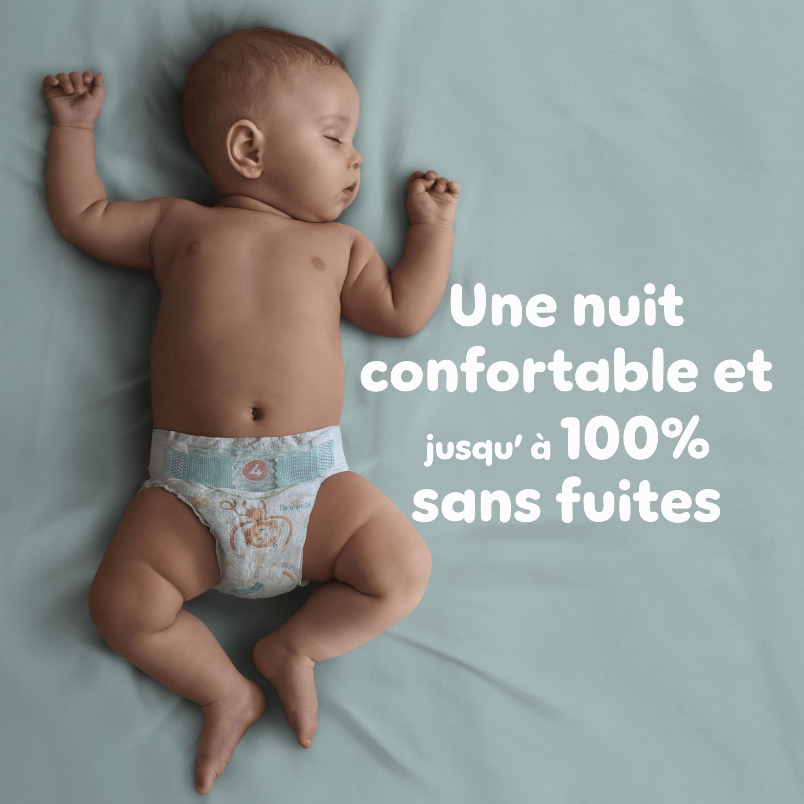 Pampers Baby-Dry Taille 3, 140 Couches, 6kg-10kg, Une Nuit Confortable Jusqu’À 100% Sans Fuites