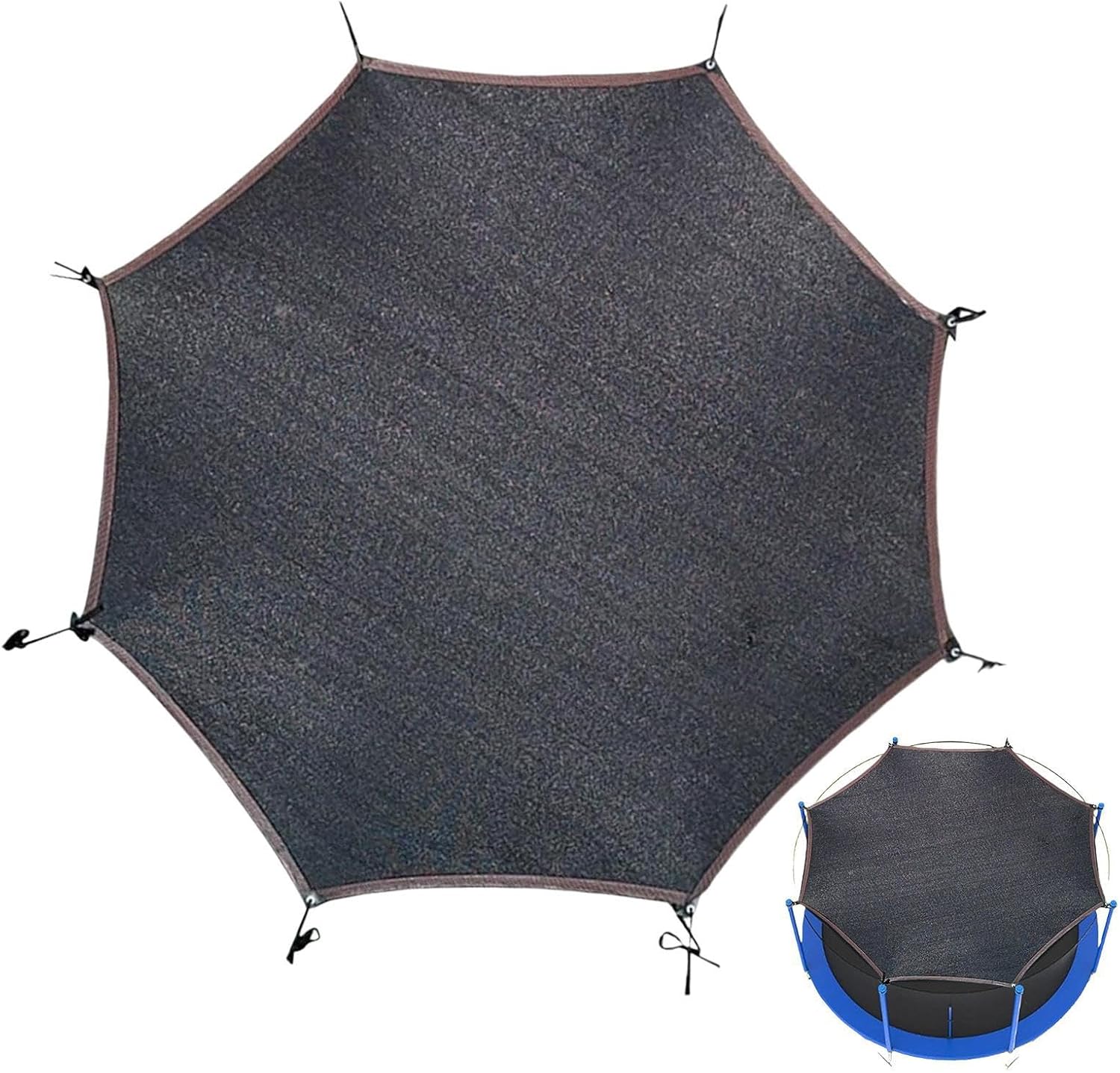 Trampoline Sunshade Cover 6ft 8ft 10ft 12ft 14ft Anti-UV Sun Protection Trampolines Canopy Outdoor Trampoline Tops Cover for Outdoor Backyard Trampoline Accessories