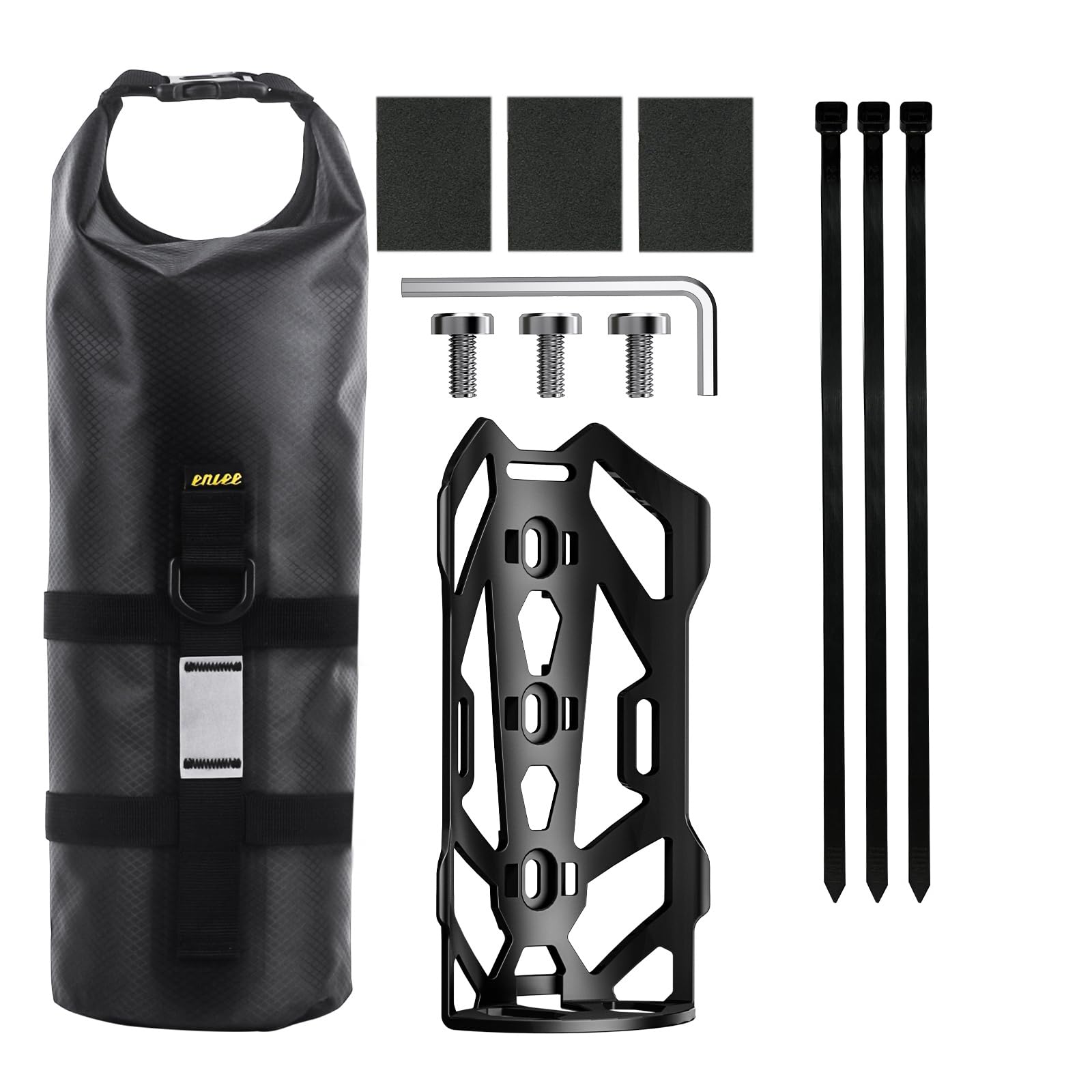 ENLEE Bike Front Fork Bag with Fixed Holder, 5L Capacity, Waterproof, for Road and Mountain Bicycles (For MTB)