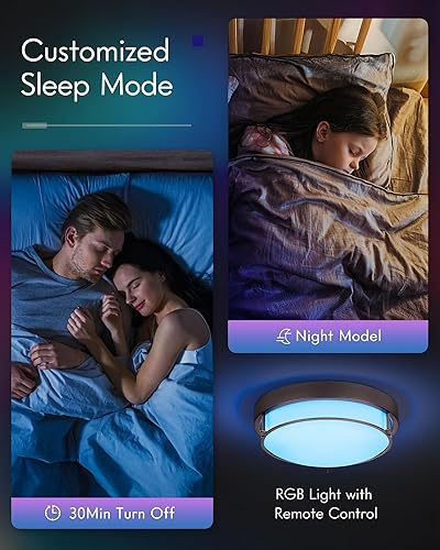 Miniatura 5 de Cargifak 4822-BN - Lámpara de techo cerca de techo, de níquel con 2 luces para lavandería, cocina, dormitorio, baño, 4822-BN