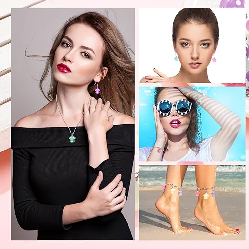 Miniatura 2 de Junkin Dijes de hongos luminosos de resina con dije de hongo, lindas cuentas de hongo, encantadores colgantes de joyería para pulseras, collares,