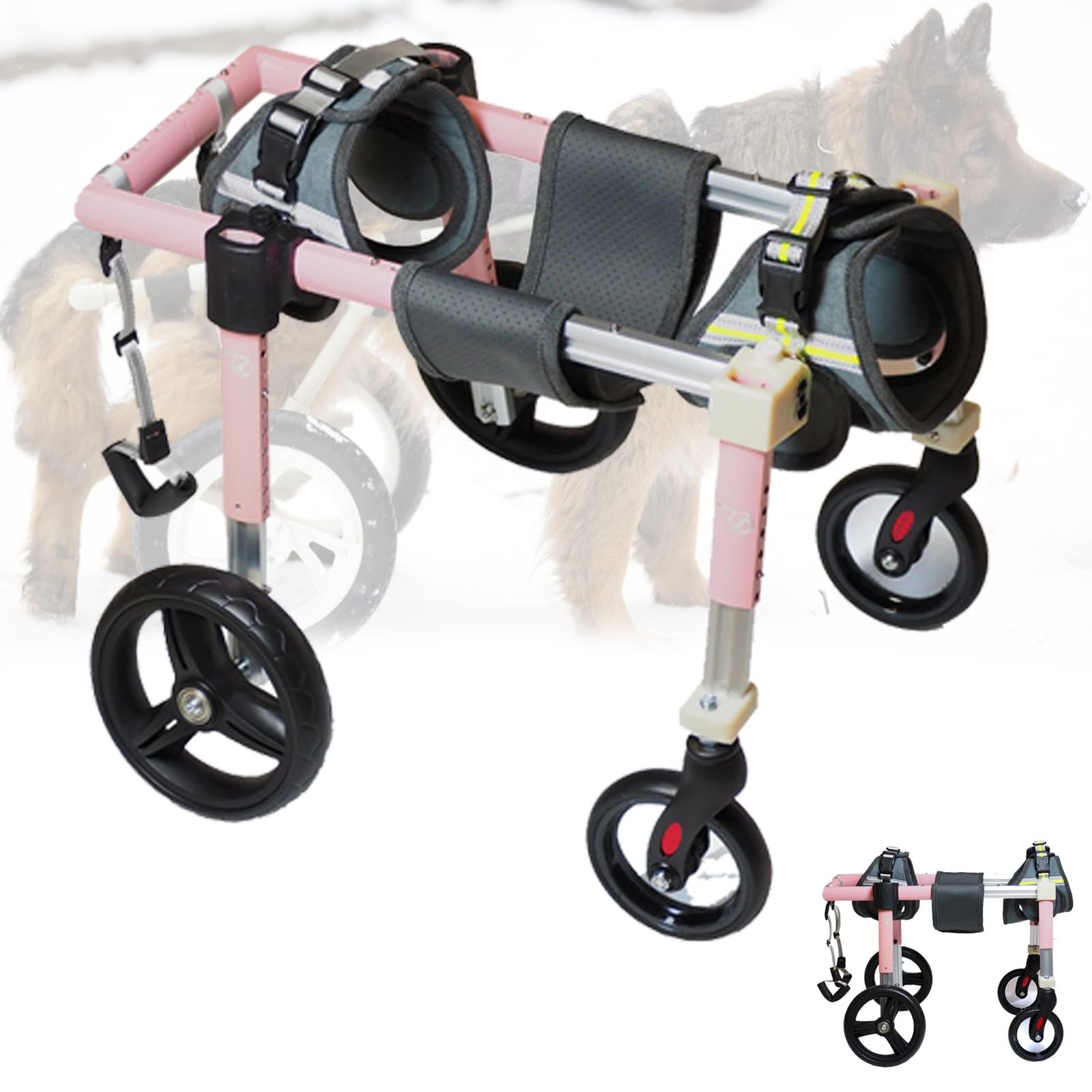 Fauteuils roulants légers pour pattes arrières handicapées de chien