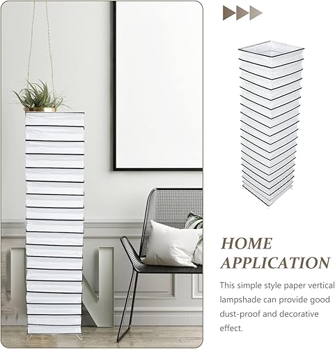 Miniatura 3 de LALAFINA Pantalla de lámpara de pie, pantalla de papel, estilo apanés, lámpara de pie, lámpara de pie, cubierta de repuesto para dormitorio,