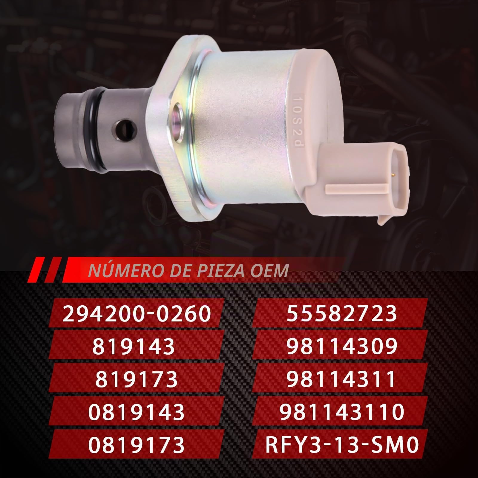 Válvula de Regulación de Presión de la Bomba De Inyección Sistema Common Rail Para OP-EL Ma-z-da, válvula solenoide Dosificación De La Bomba De Combustible Parte# RFY3-13-SM0, 294200-0260, 55582723
