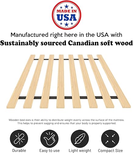 Miniatura 9 de Mayton, Soporte de colchón resistente de 0.75 pulgadas, tablero de madera para bunkie  tablas, Queen, beige